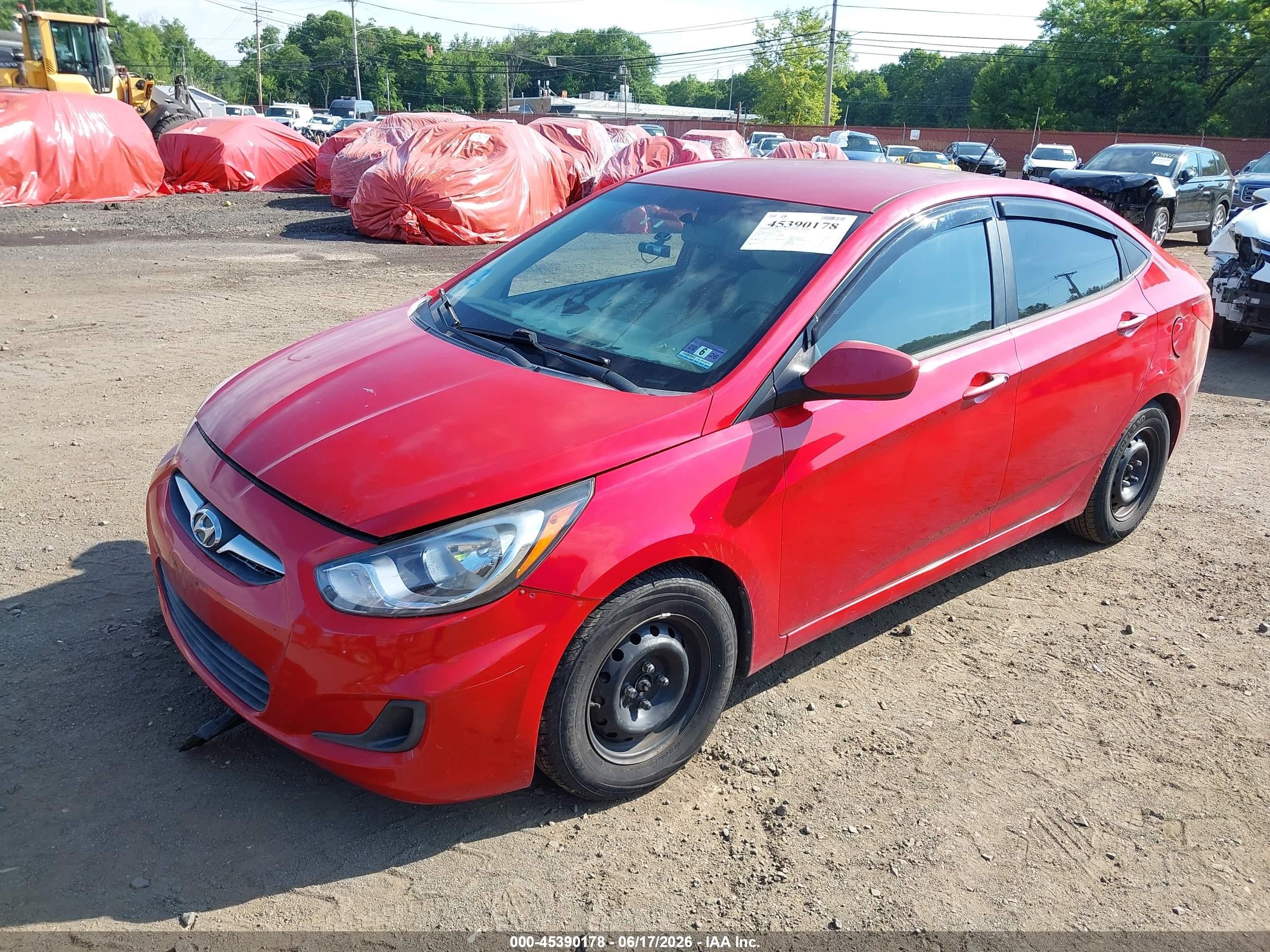 2012 Hyundai Accent Gls Red vin: KMHCT4AE5CU127051