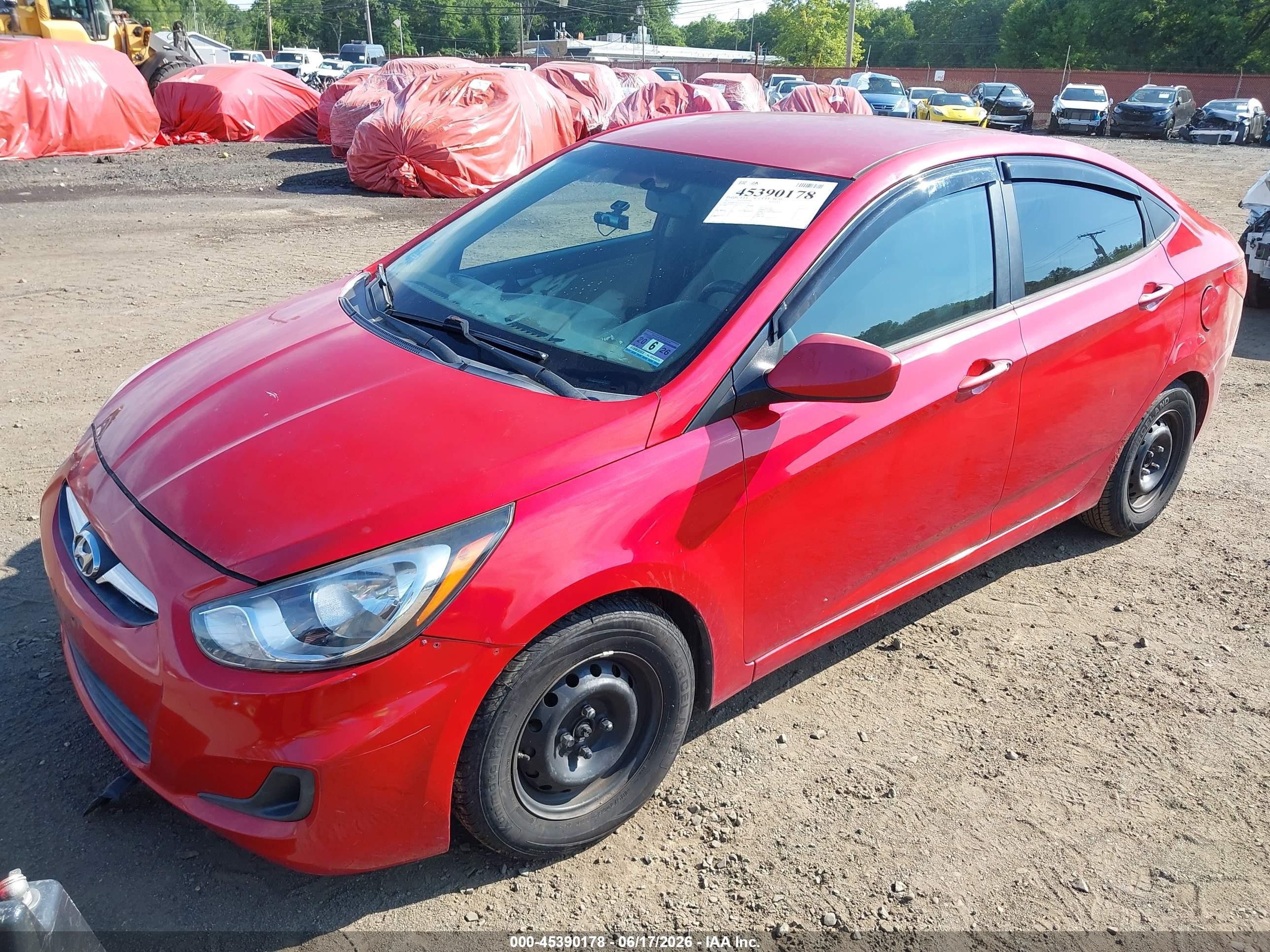 2012 Hyundai Accent Gls Red vin: KMHCT4AE5CU127051