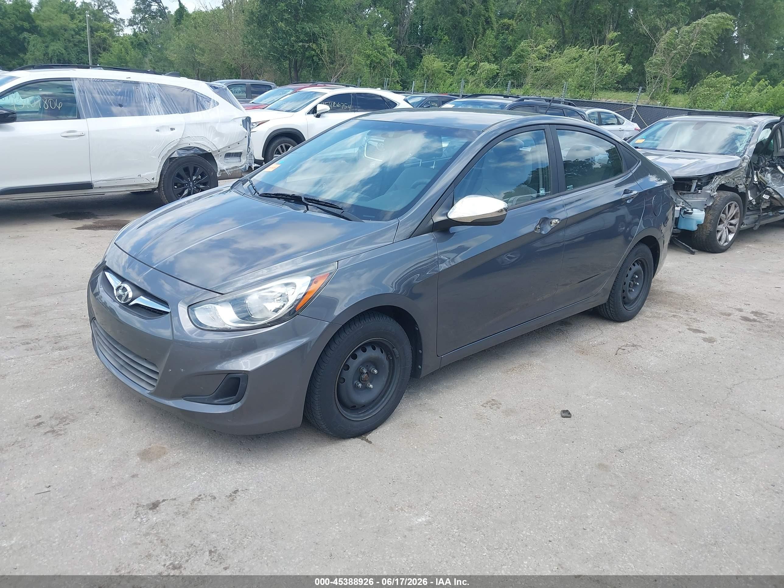2012 Hyundai Accent Gls Gray vin: KMHCT4AE5CU253622