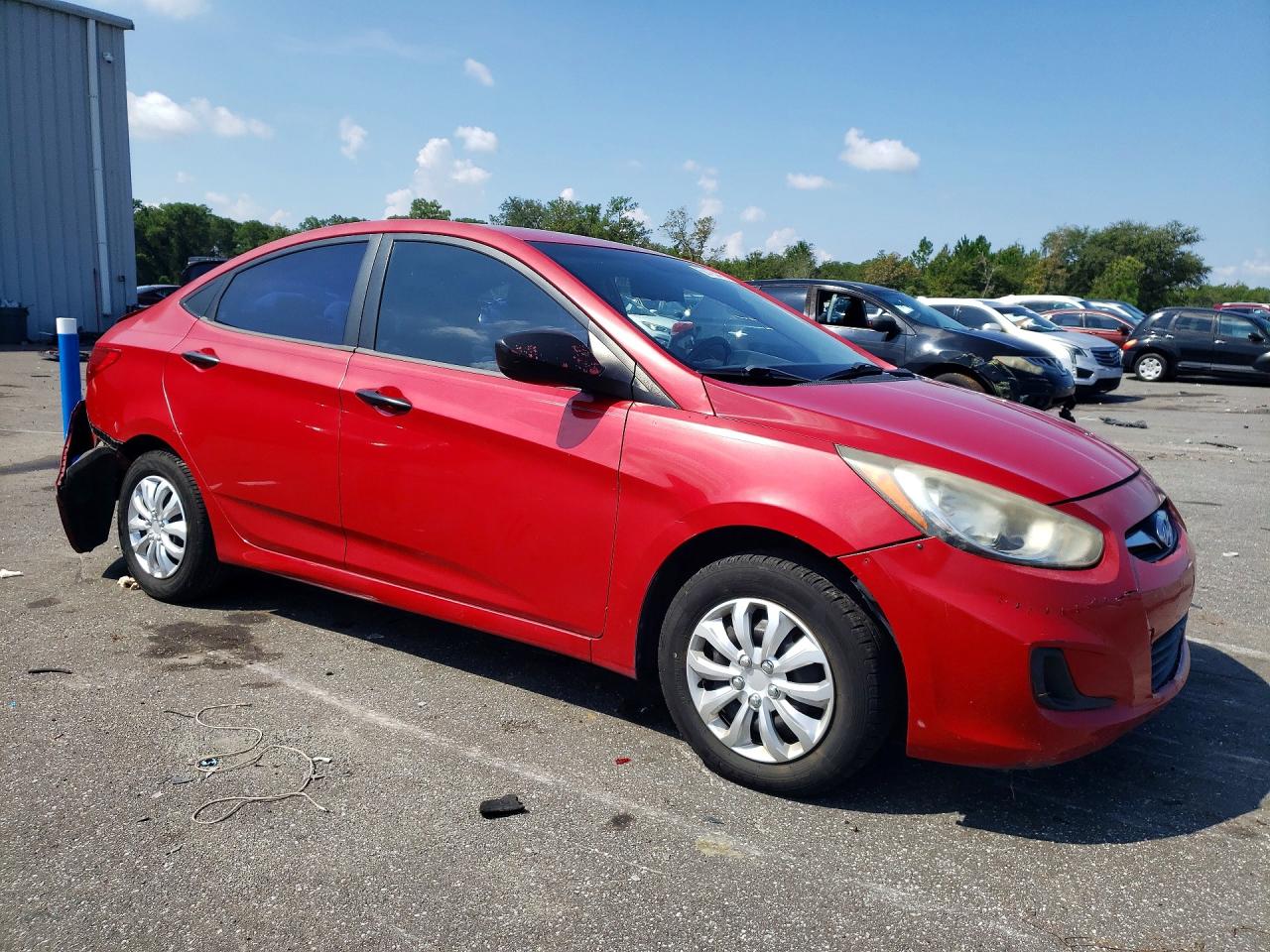 2013 Hyundai Accent Gls Red vin: KMHCT4AE5DU271863