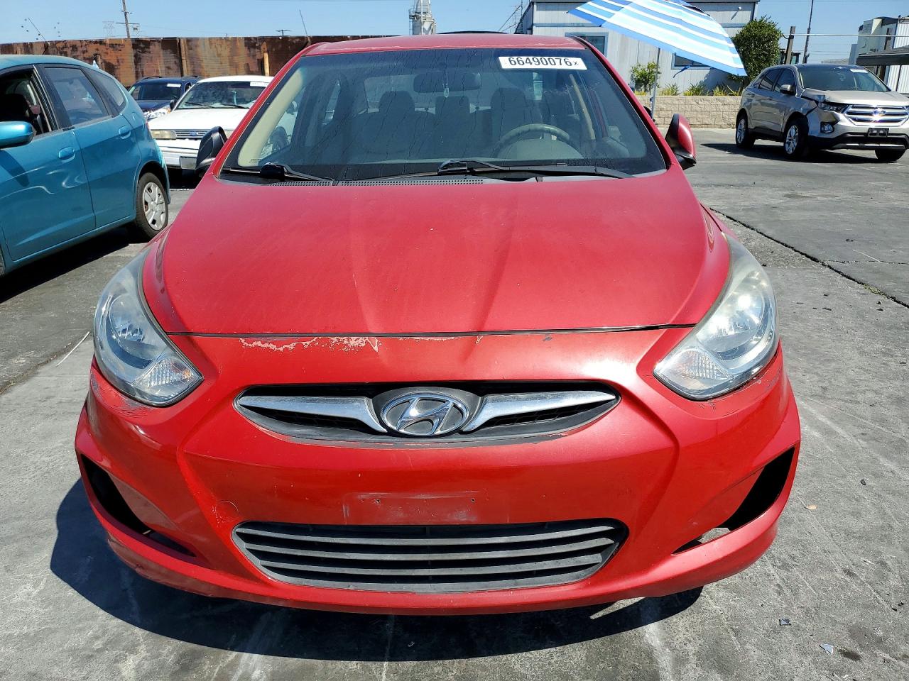 2013 Hyundai Accent Gls Red vin: KMHCT4AE5DU334878