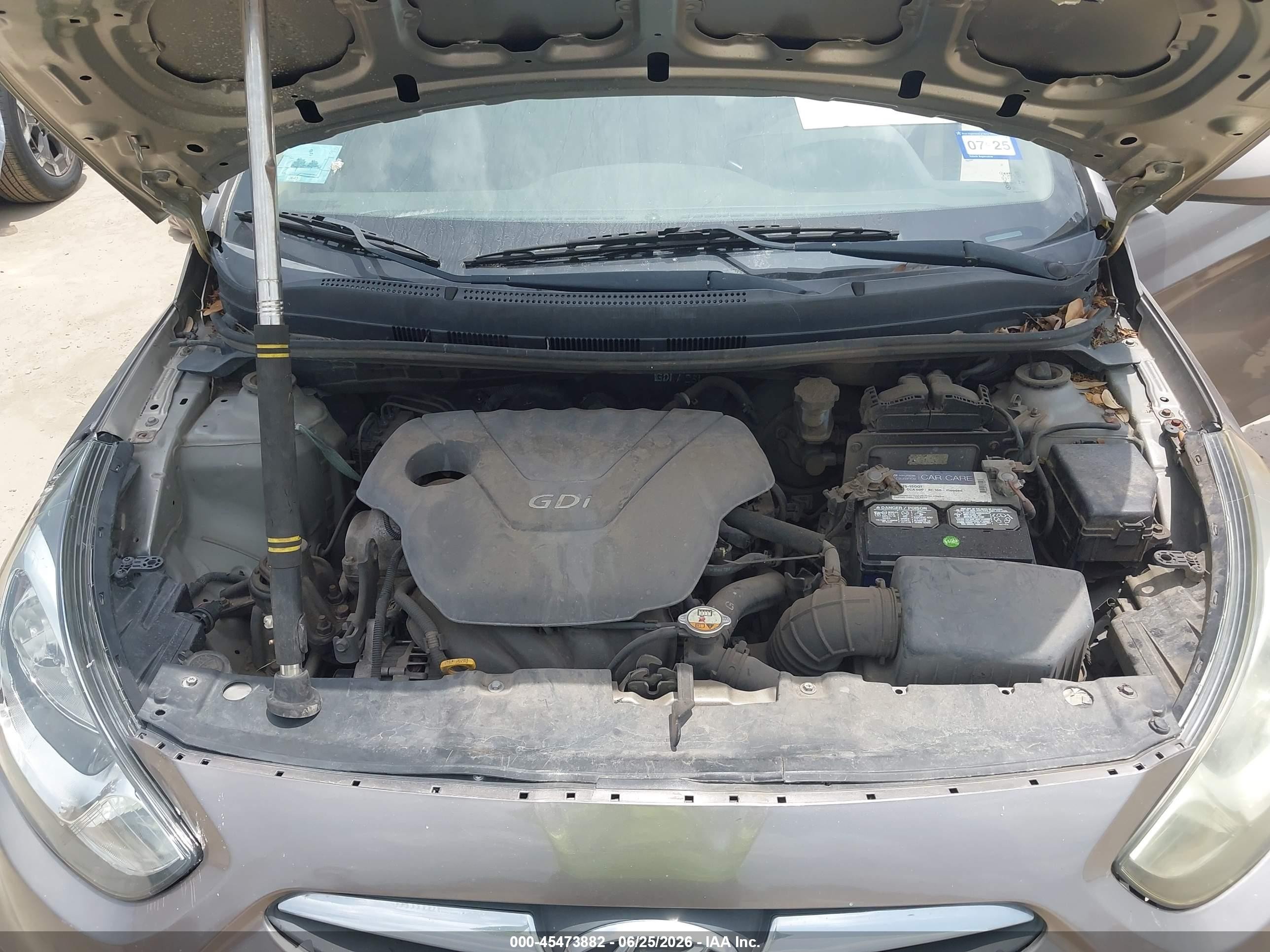 2013 Hyundai Accent Gls Brown vin: KMHCT4AE5DU347081