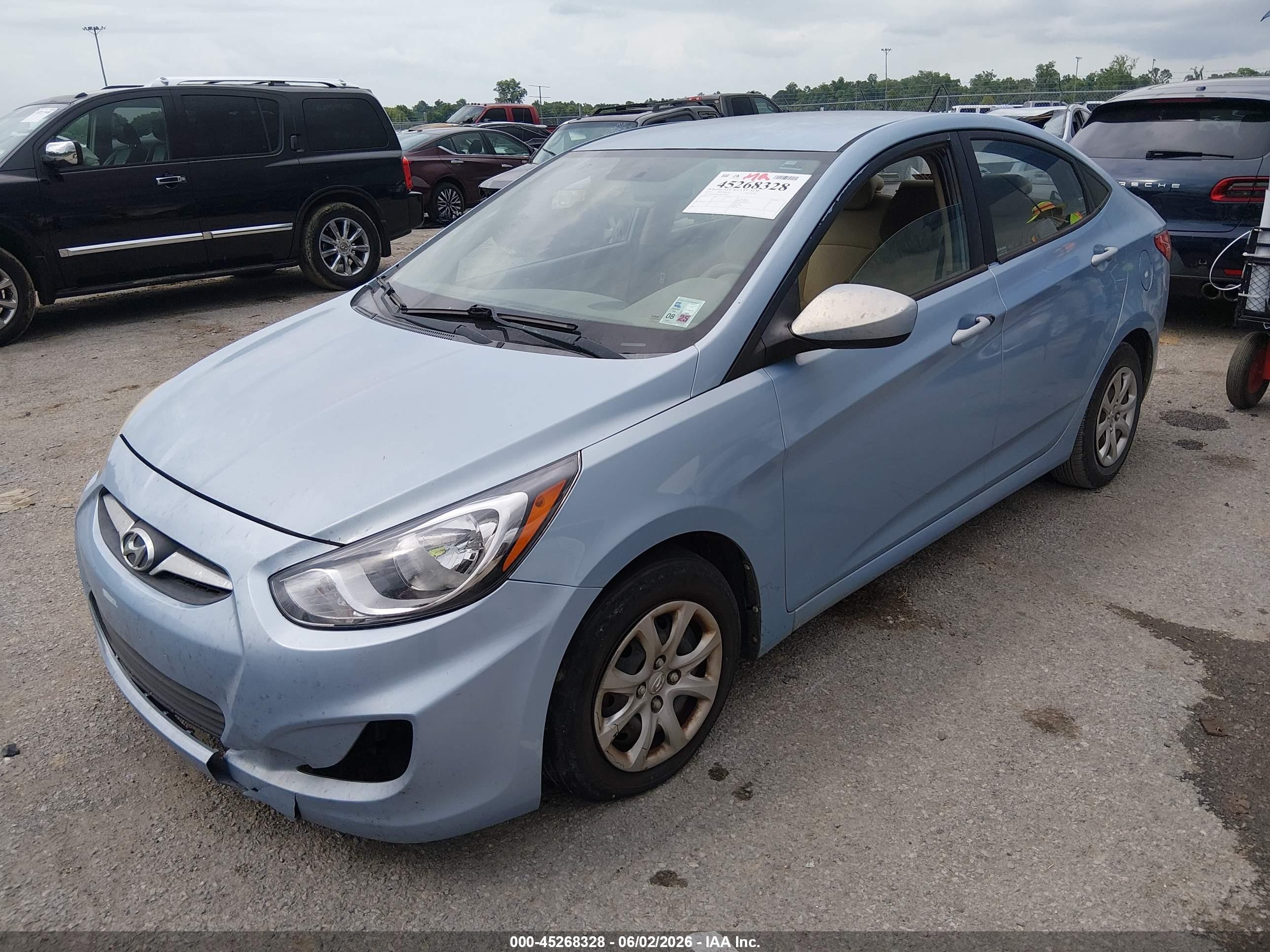 2013 Hyundai Accent Gls Синий vin: KMHCT4AE5DU456253