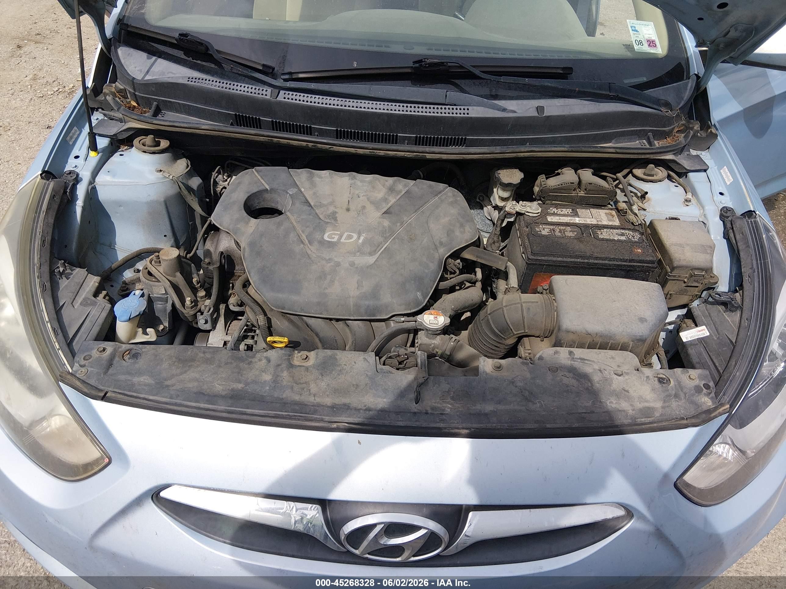2013 Hyundai Accent Gls Синий vin: KMHCT4AE5DU456253