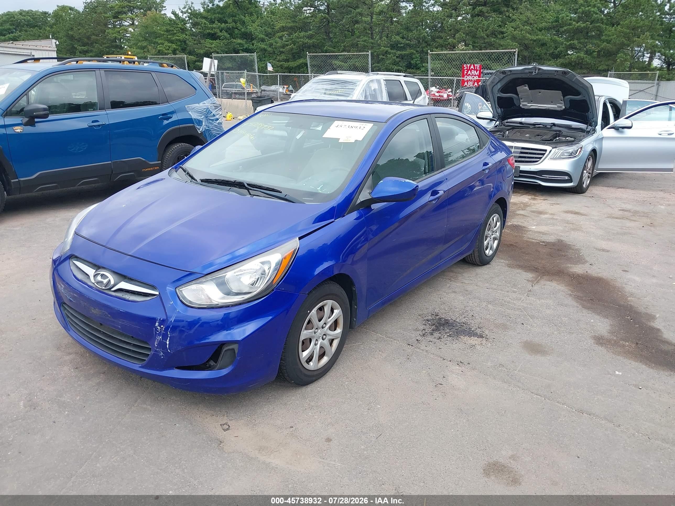 2013 Hyundai Accent Gls Синий vin: KMHCT4AE5DU469472