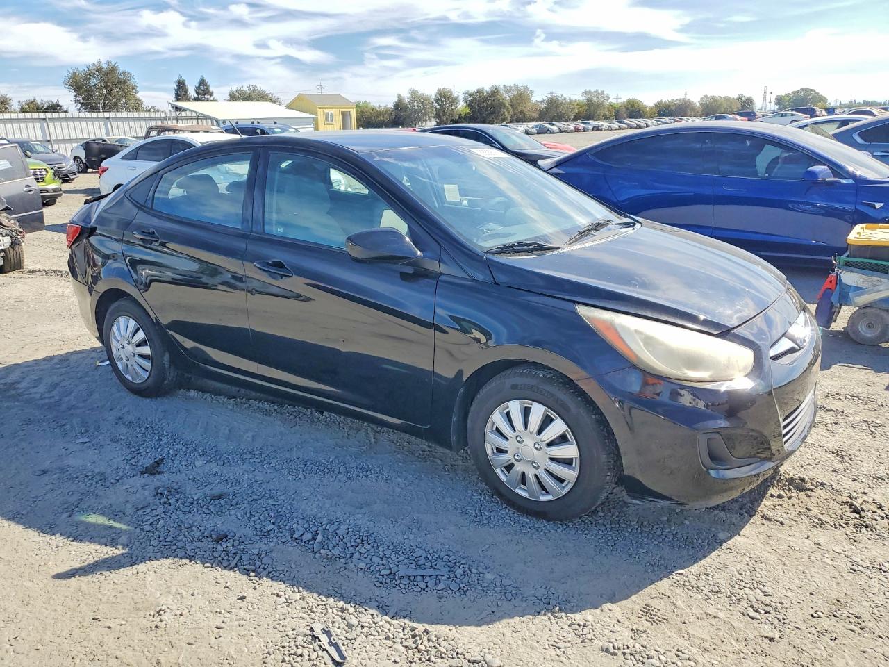 2013 Hyundai Accent Gls Black vin: KMHCT4AE5DU472386