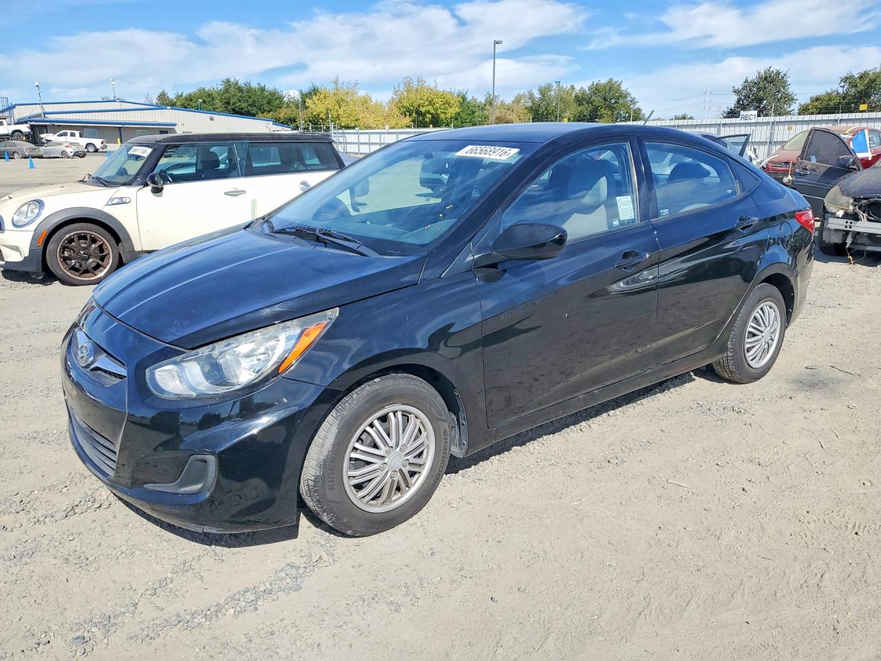 2013 Hyundai Accent Gls Black vin: KMHCT4AE5DU472386
