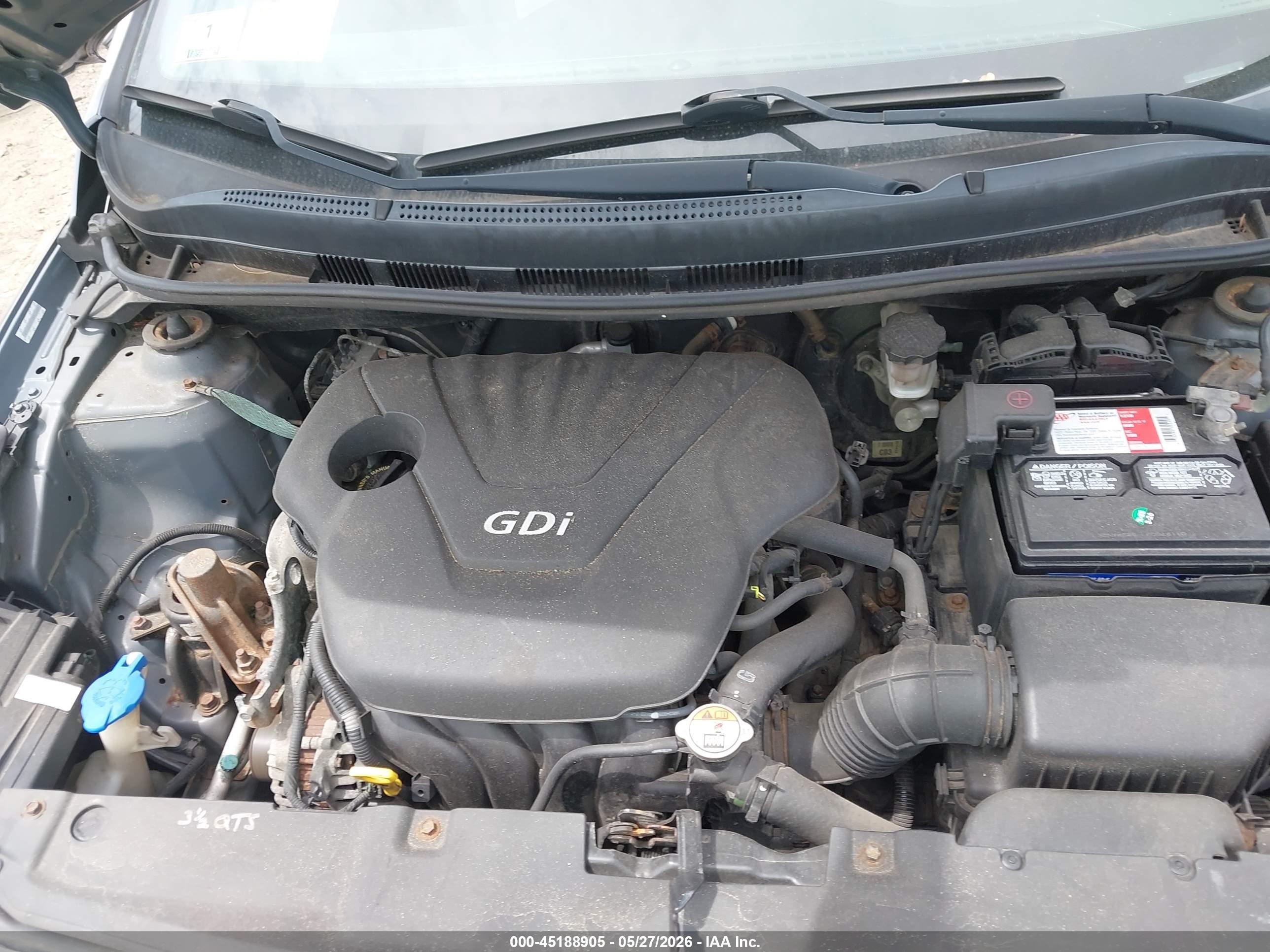 2013 Hyundai Accent Gls Gray vin: KMHCT4AE5DU507542