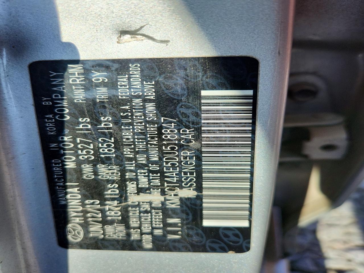 2013 Hyundai Accent Gls Серебряный vin: KMHCT4AE5DU518847