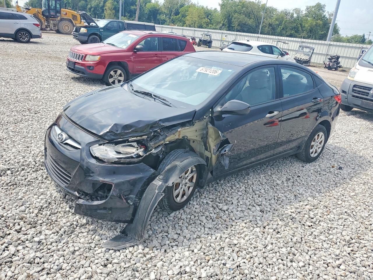 2013 Hyundai Accent Gls Black vin: KMHCT4AE5DU580426