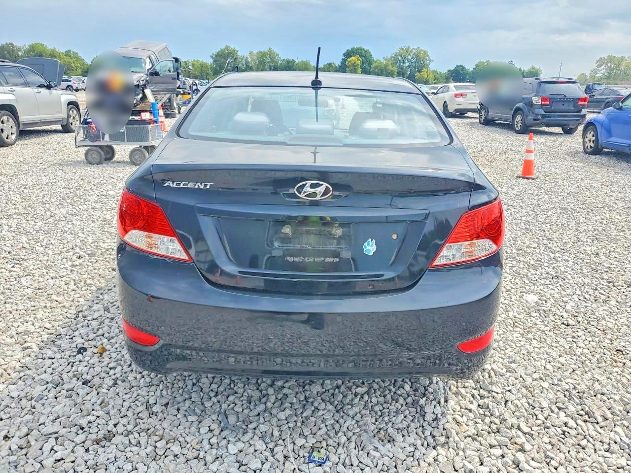 2013 Hyundai Accent Gls Black vin: KMHCT4AE5DU580426