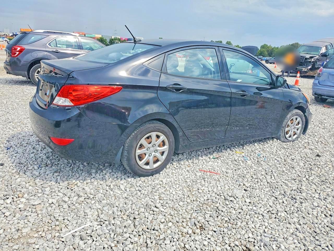 2013 Hyundai Accent Gls Black vin: KMHCT4AE5DU580426