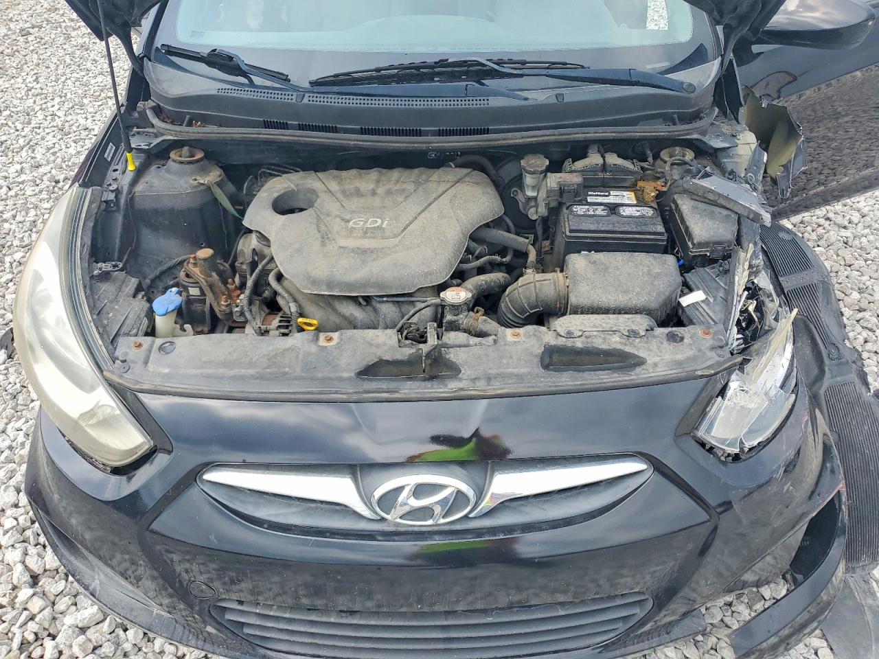 2013 Hyundai Accent Gls Black vin: KMHCT4AE5DU580426