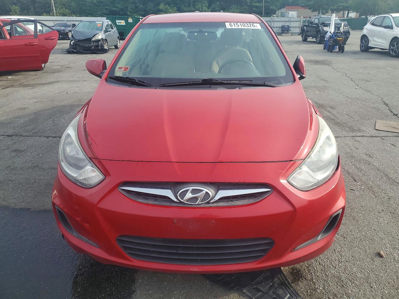 2013 Hyundai Accent Gls Red vin: KMHCT4AE5DU586209