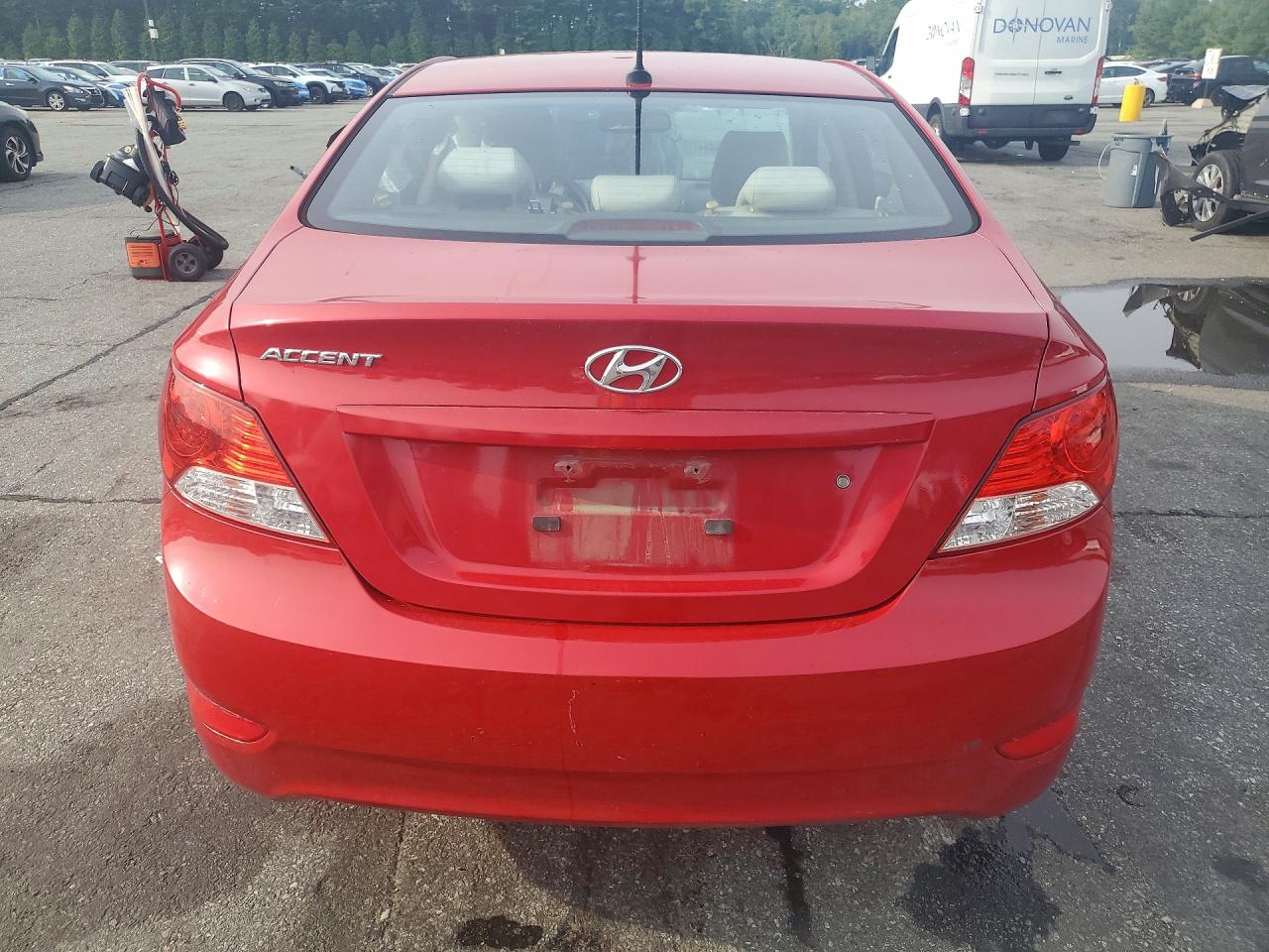 2013 Hyundai Accent Gls Red vin: KMHCT4AE5DU586209