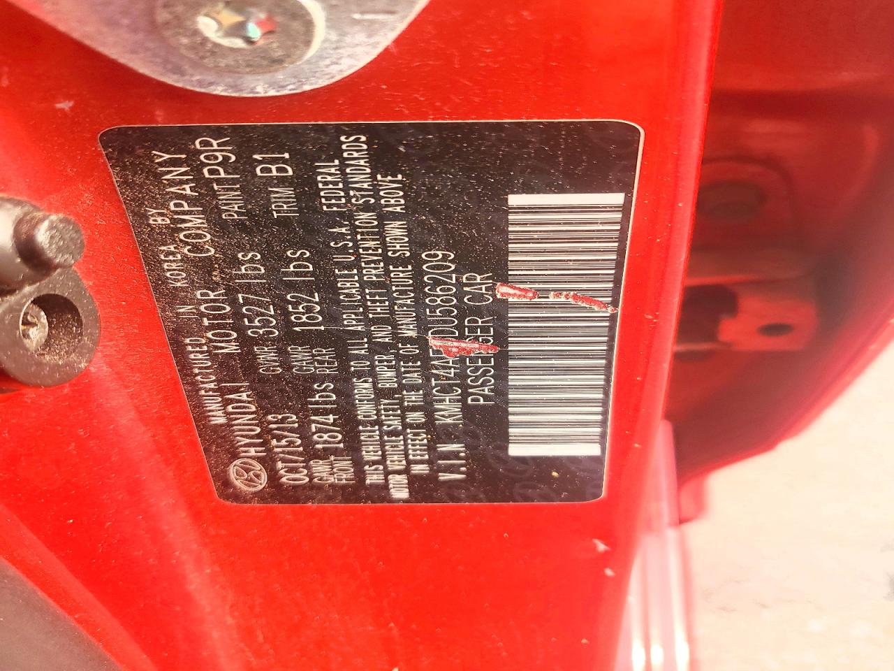 2013 Hyundai Accent Gls Red vin: KMHCT4AE5DU586209