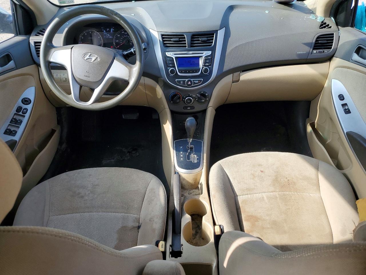 2014 Hyundai Accent Gls White vin: KMHCT4AE5EU607609