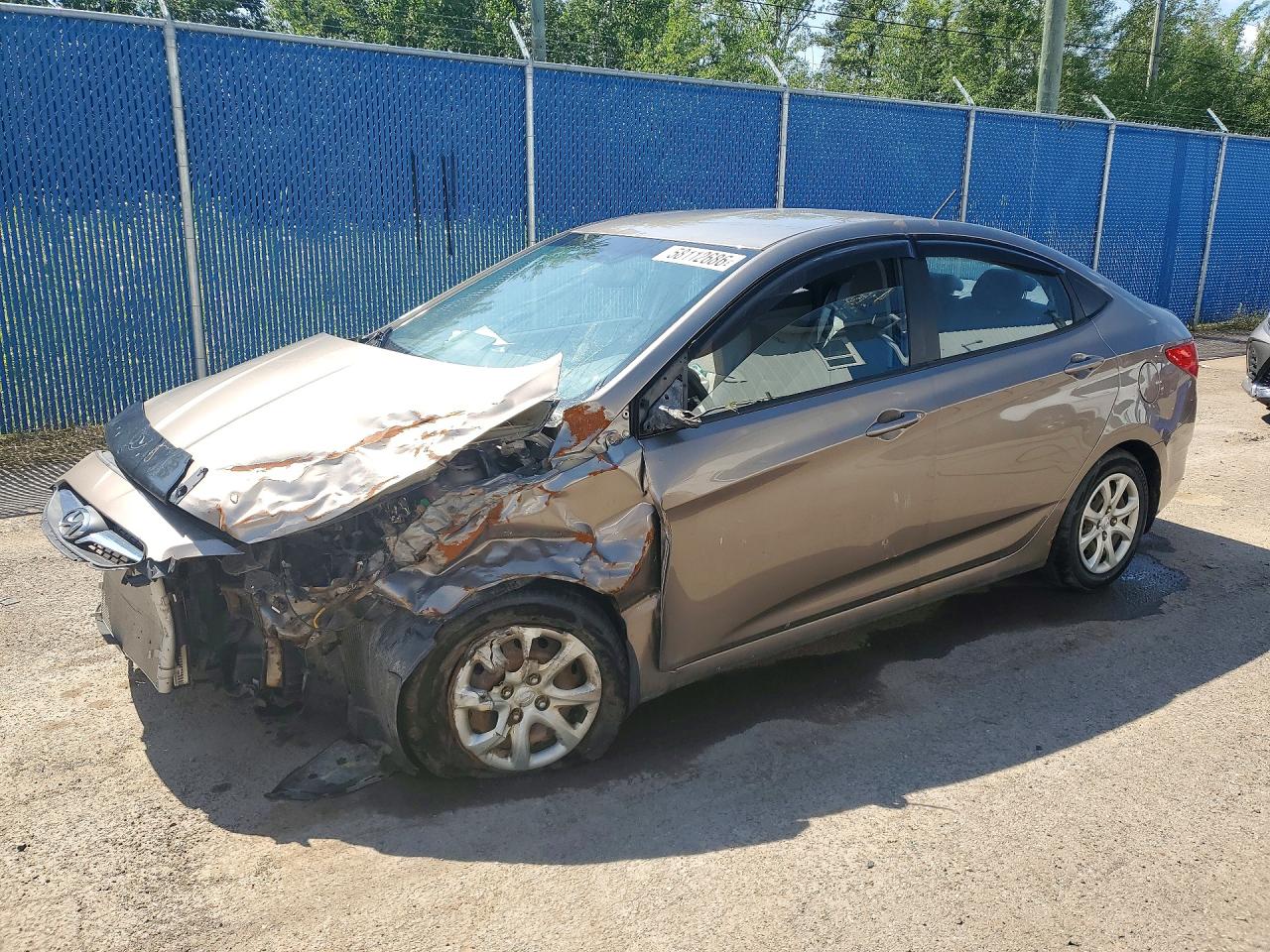 2014 Hyundai Accent Gls Tan vin: KMHCT4AE5EU608355