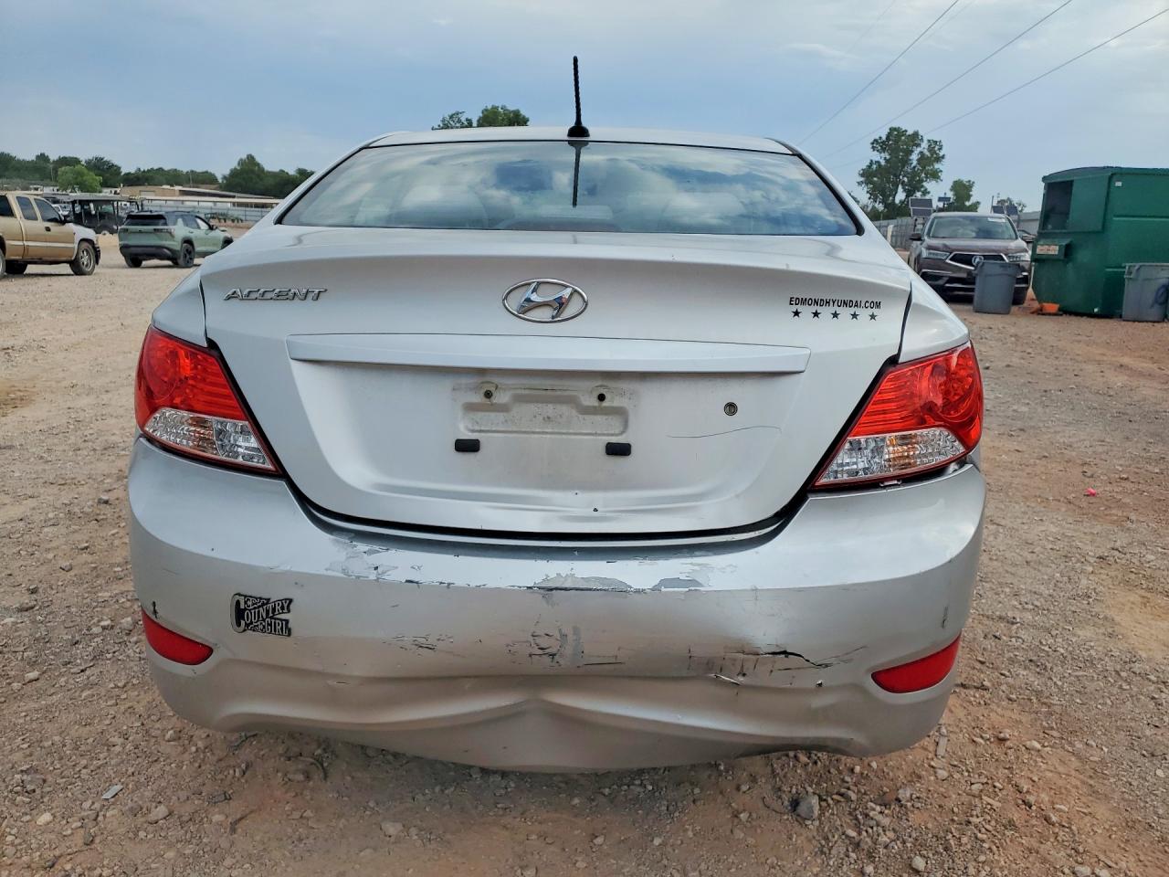 2014 Hyundai Accent Gls Silver vin: KMHCT4AE5EU608629
