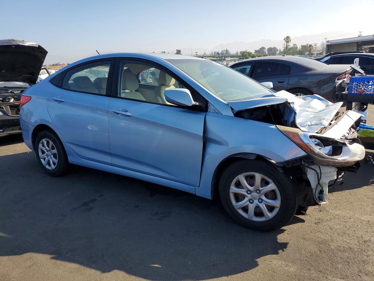 2014 Hyundai Accent Gls Blue vin: KMHCT4AE5EU640285