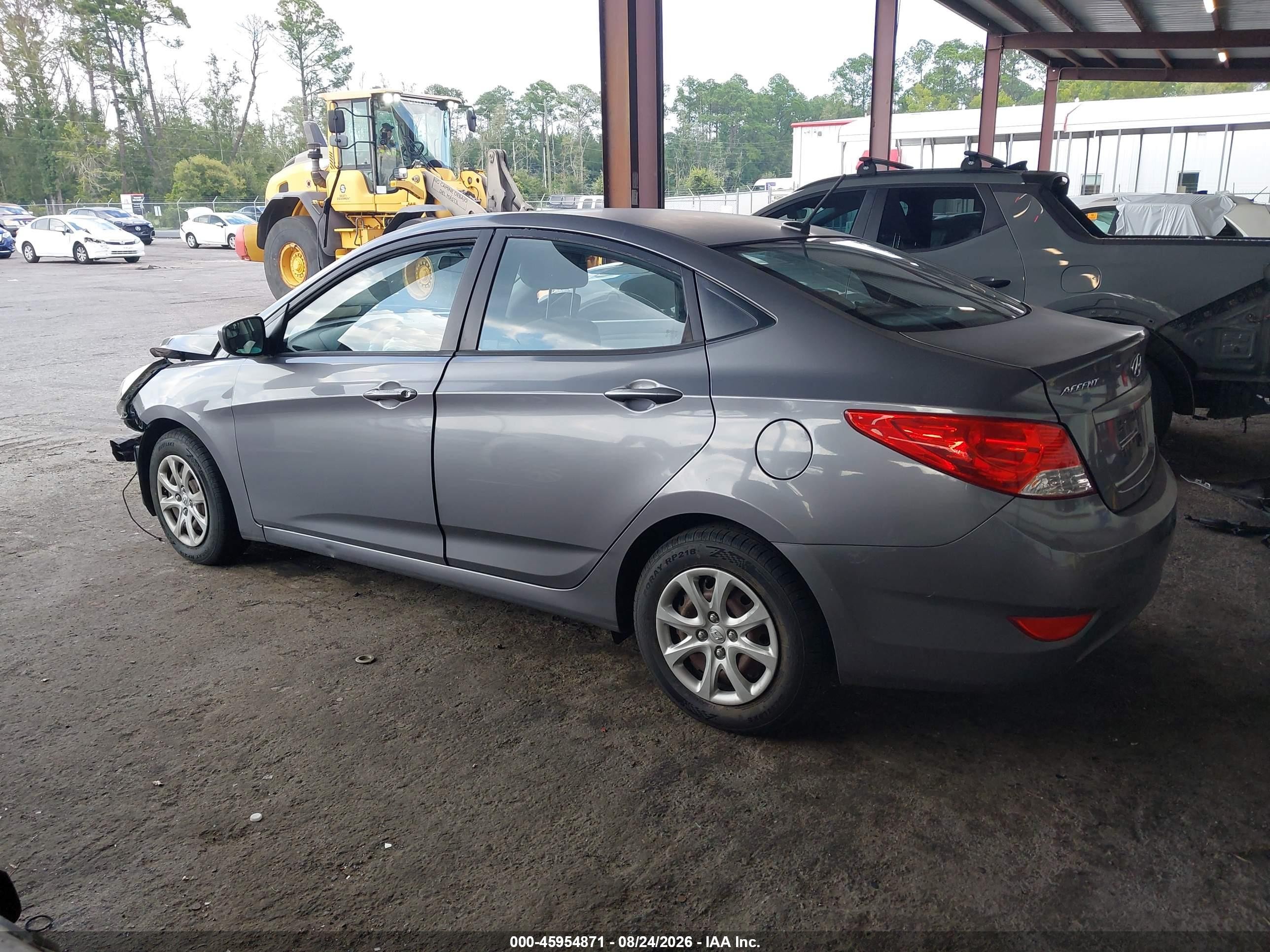 2014 Hyundai Accent Gls Gray vin: KMHCT4AE5EU664120