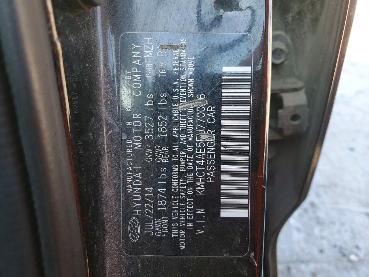 2014 Hyundai Accent Black vin: KMHCT4AE5EU770096