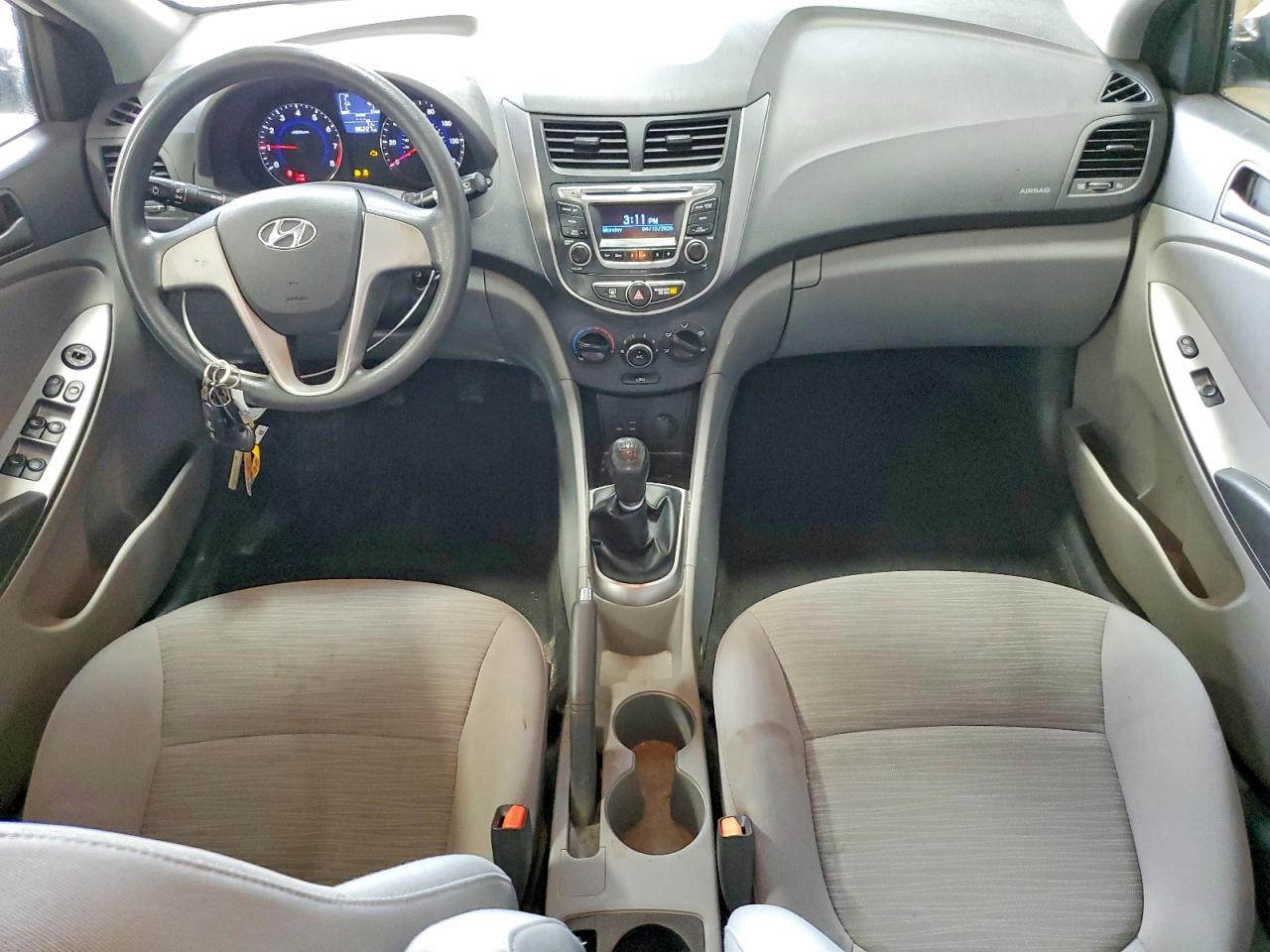 2015 Hyundai Accent Gls White vin: KMHCT4AE5FU799406