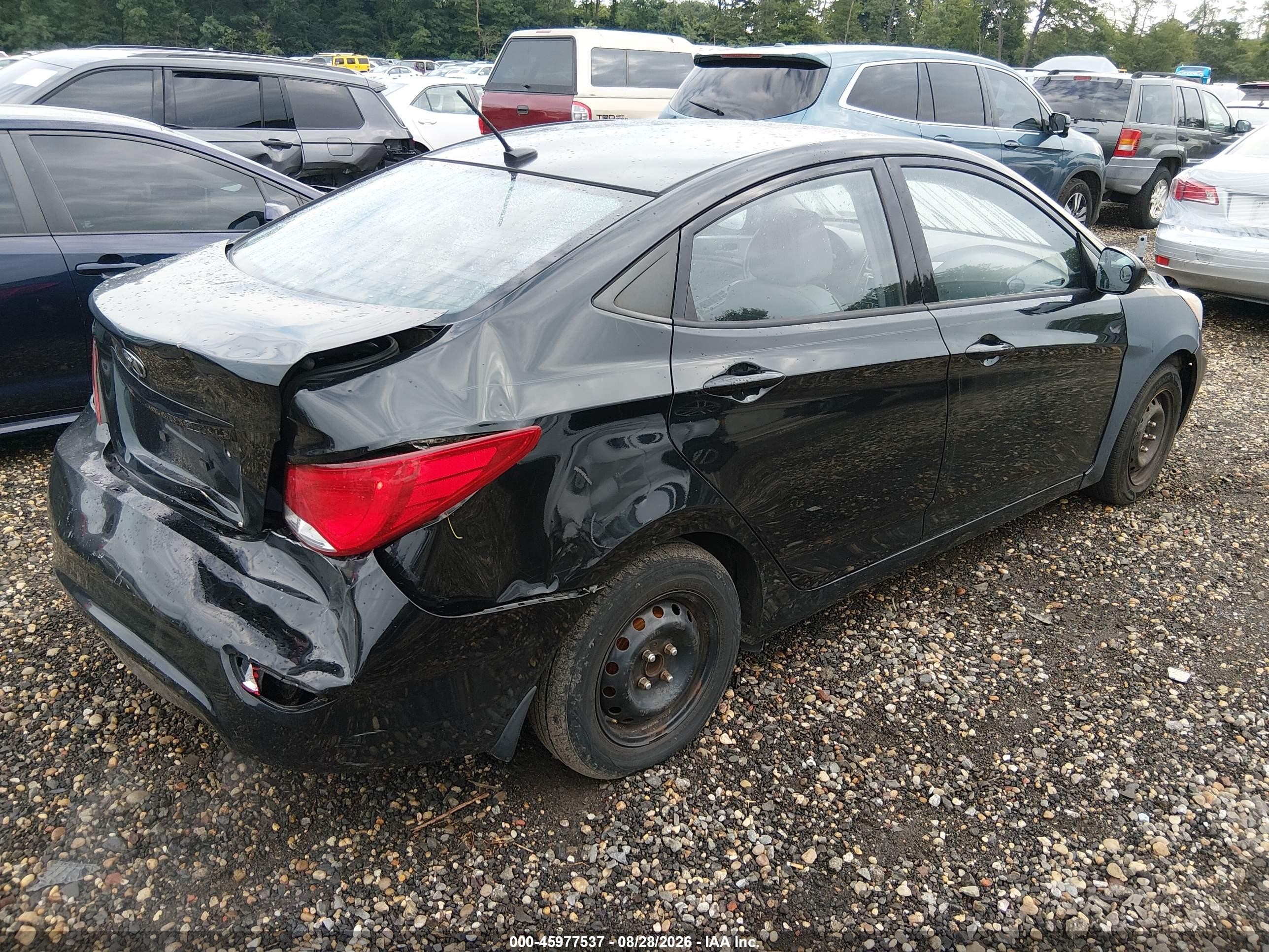 2015 Hyundai Accent Gls Black vin: KMHCT4AE5FU871219