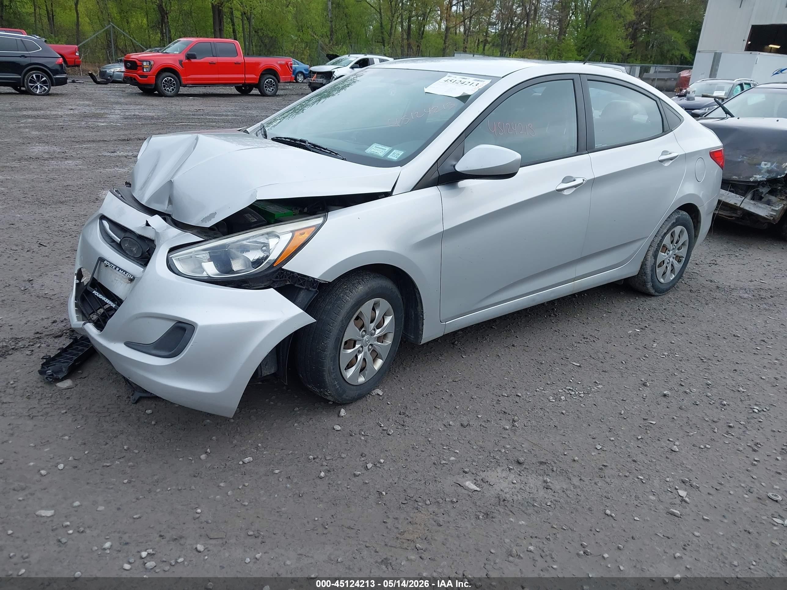 2015 Hyundai Accent Gls Silver vin: KMHCT4AE5FU878753