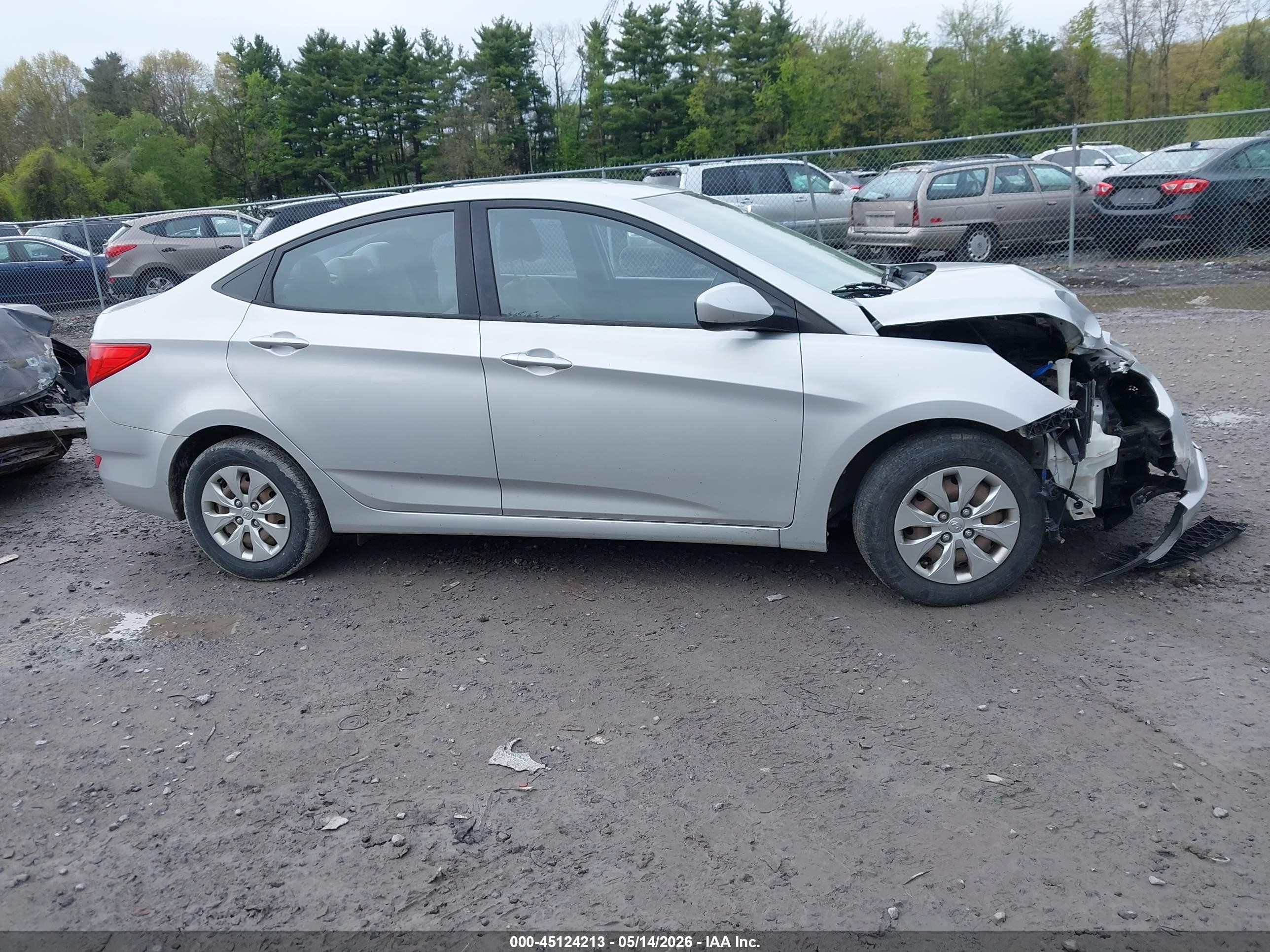 2015 Hyundai Accent Gls Silver vin: KMHCT4AE5FU878753