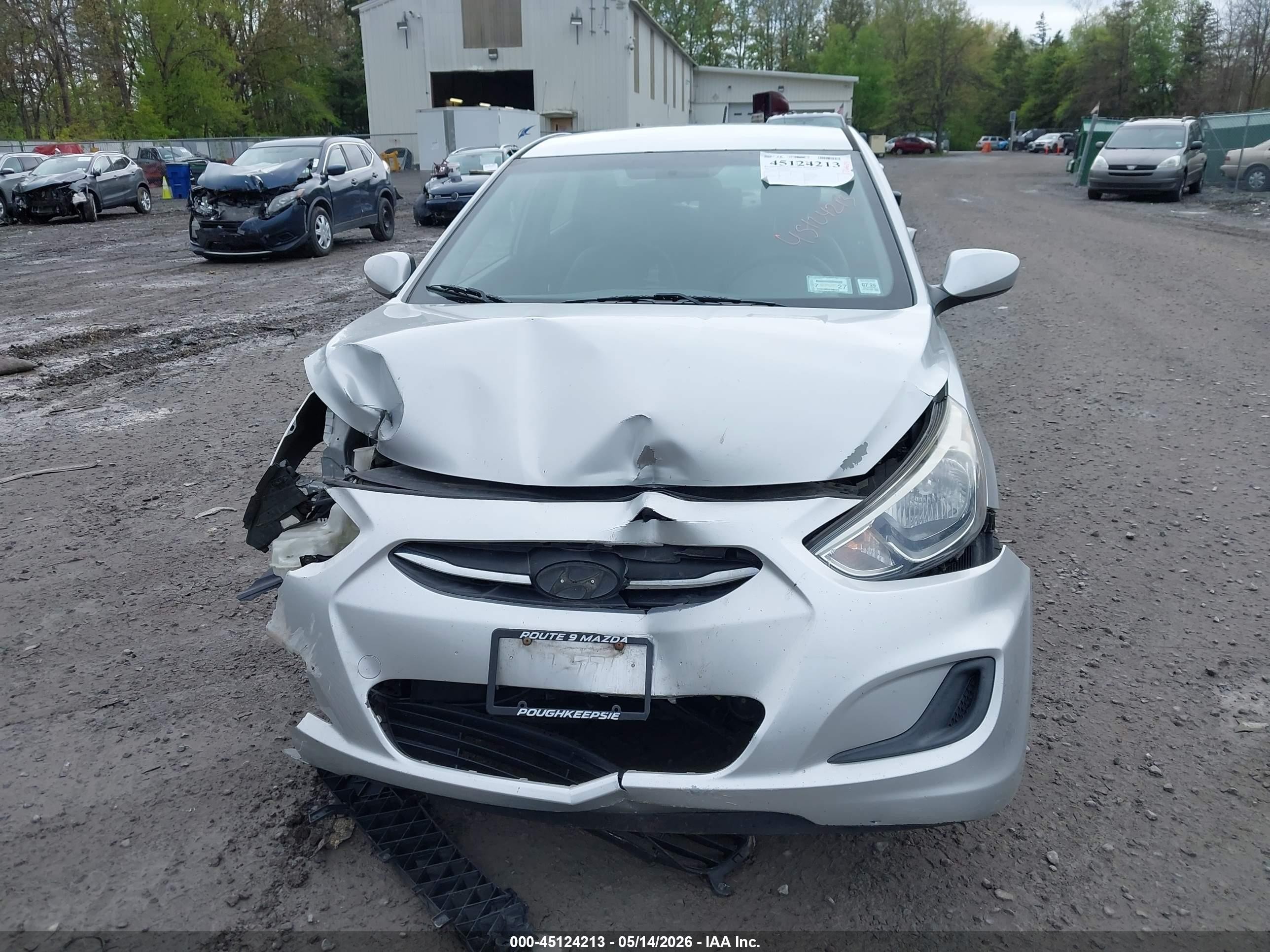 2015 Hyundai Accent Gls Silver vin: KMHCT4AE5FU878753