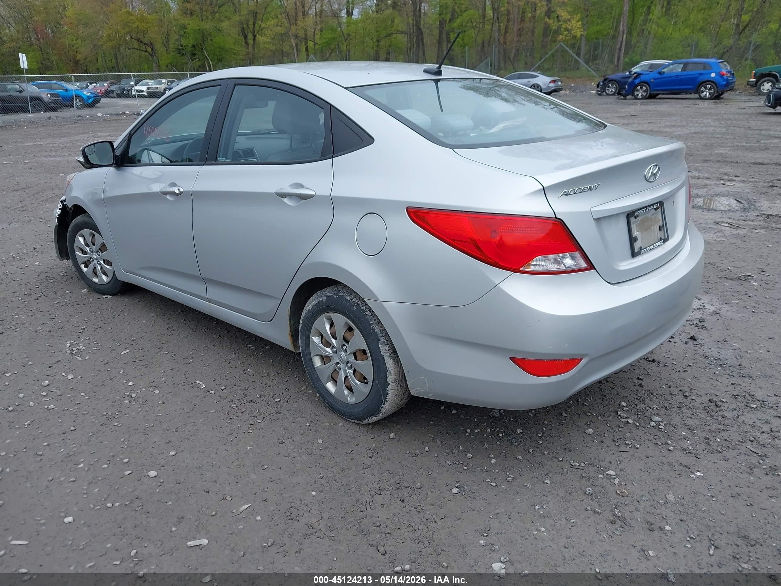 2015 Hyundai Accent Gls Silver vin: KMHCT4AE5FU878753