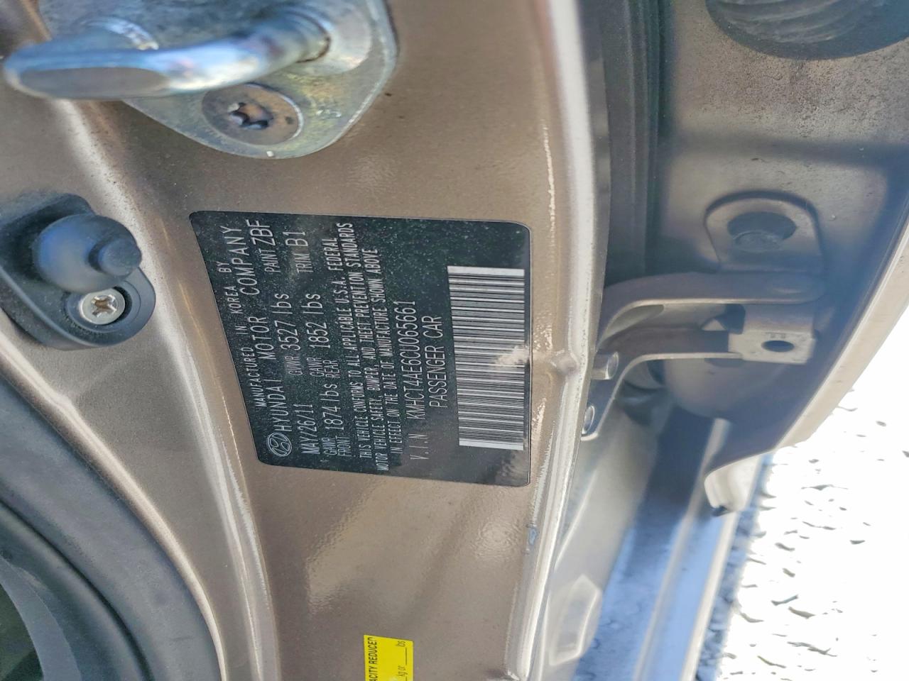 2012 Hyundai Accent Gls Gray vin: KMHCT4AE6CU065661
