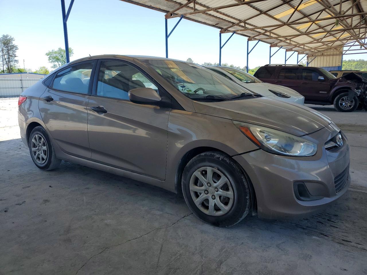 2012 Hyundai Accent Gls Gray vin: KMHCT4AE6CU065661