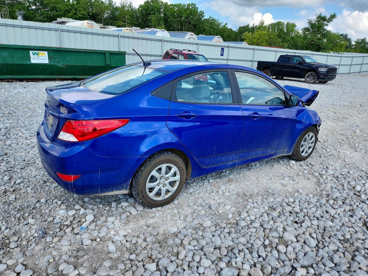 2012 Hyundai Accent Gls Blue vin: KMHCT4AE6CU184133
