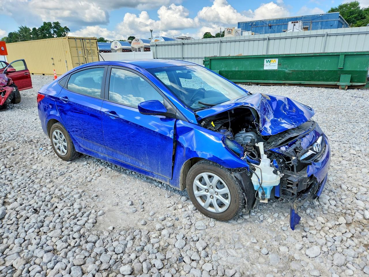 2012 Hyundai Accent Gls Blue vin: KMHCT4AE6CU184133