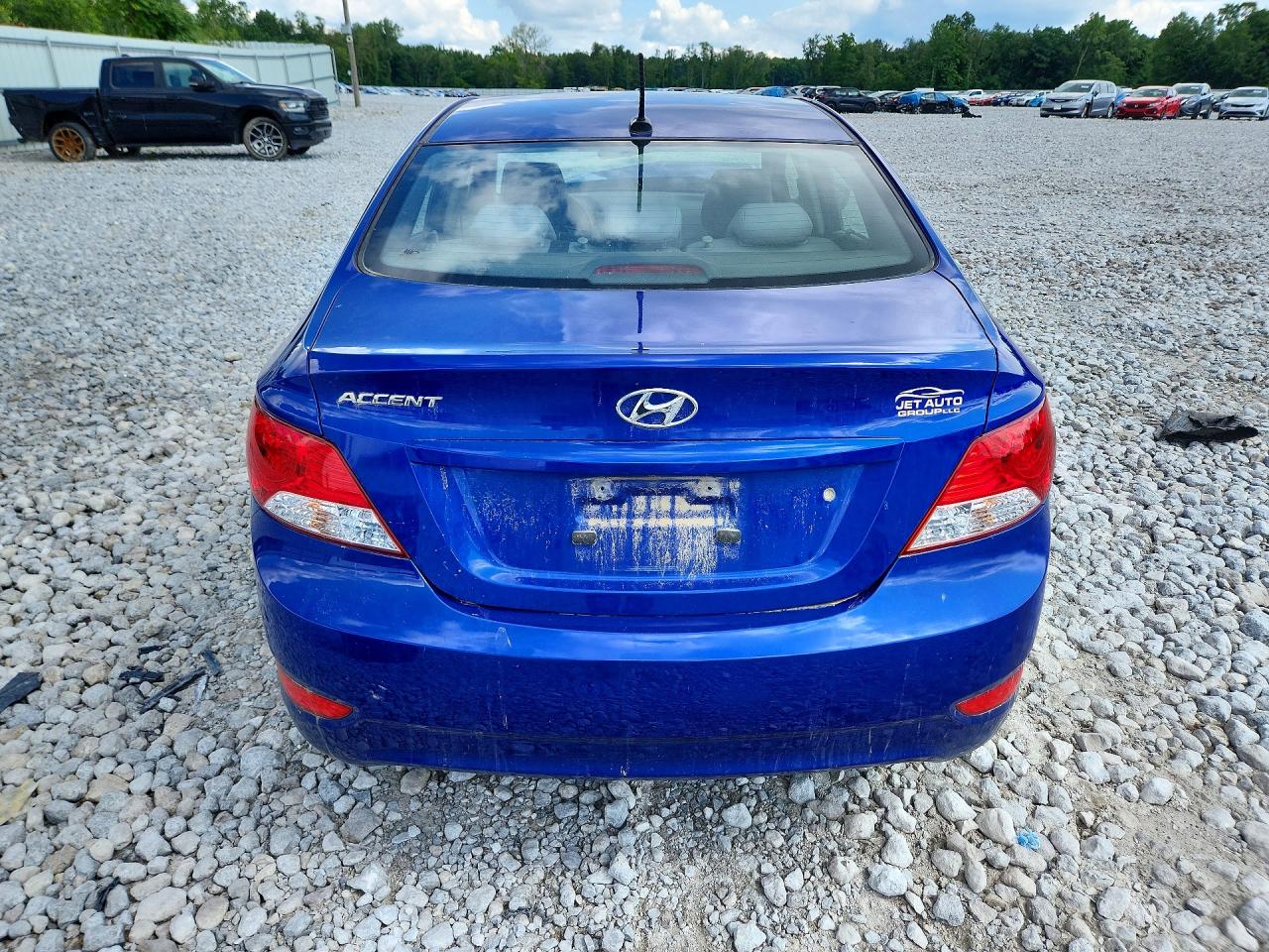 2012 Hyundai Accent Gls Blue vin: KMHCT4AE6CU184133