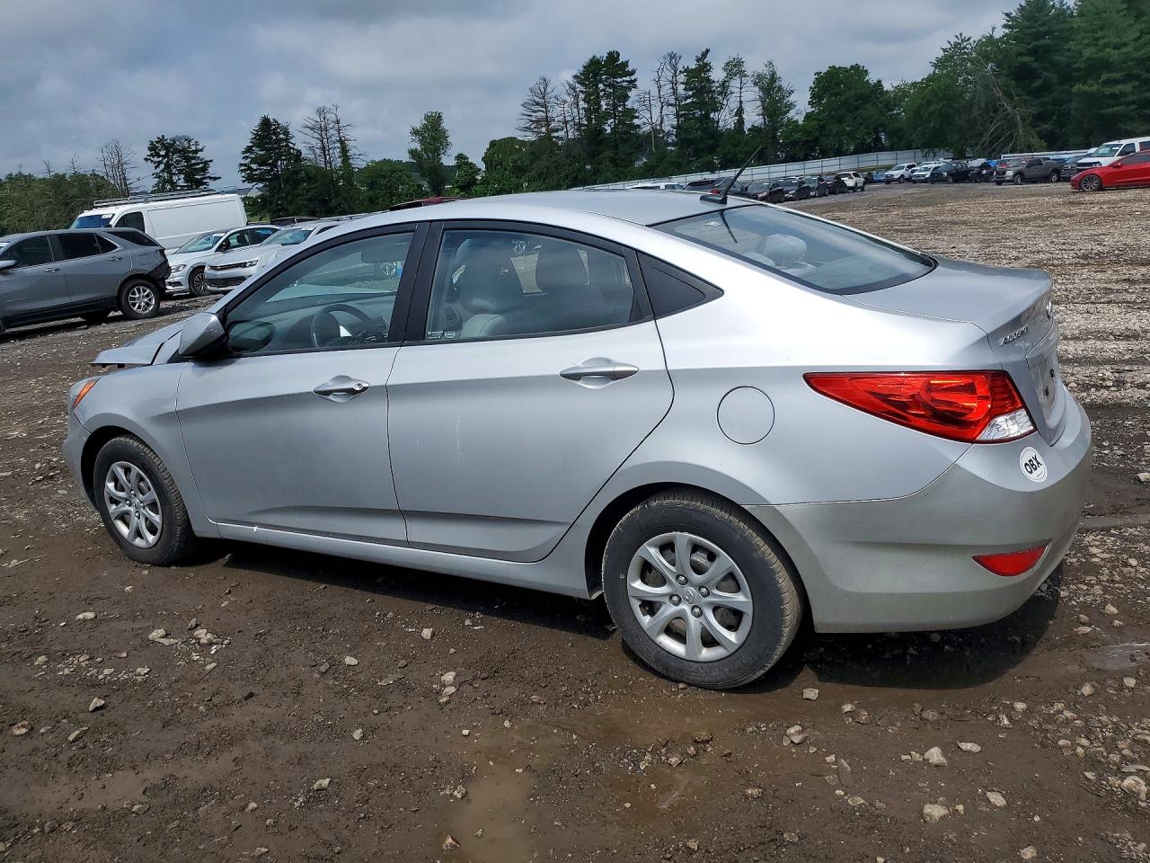 2012 Hyundai Accent Gls Silver vin: KMHCT4AE6CU193916