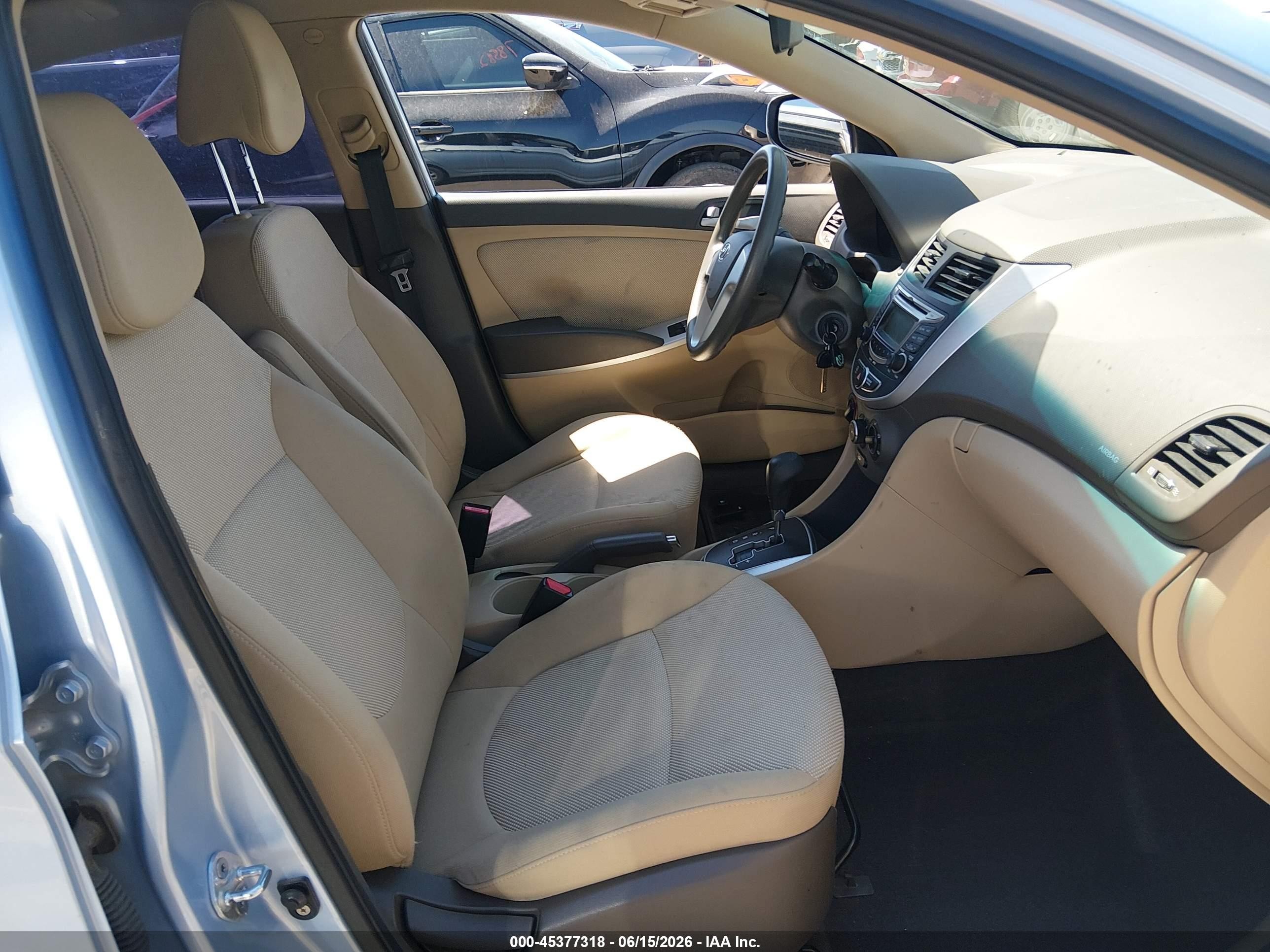 2012 Hyundai Accent Gls Light Blue vin: KMHCT4AE6CU200735