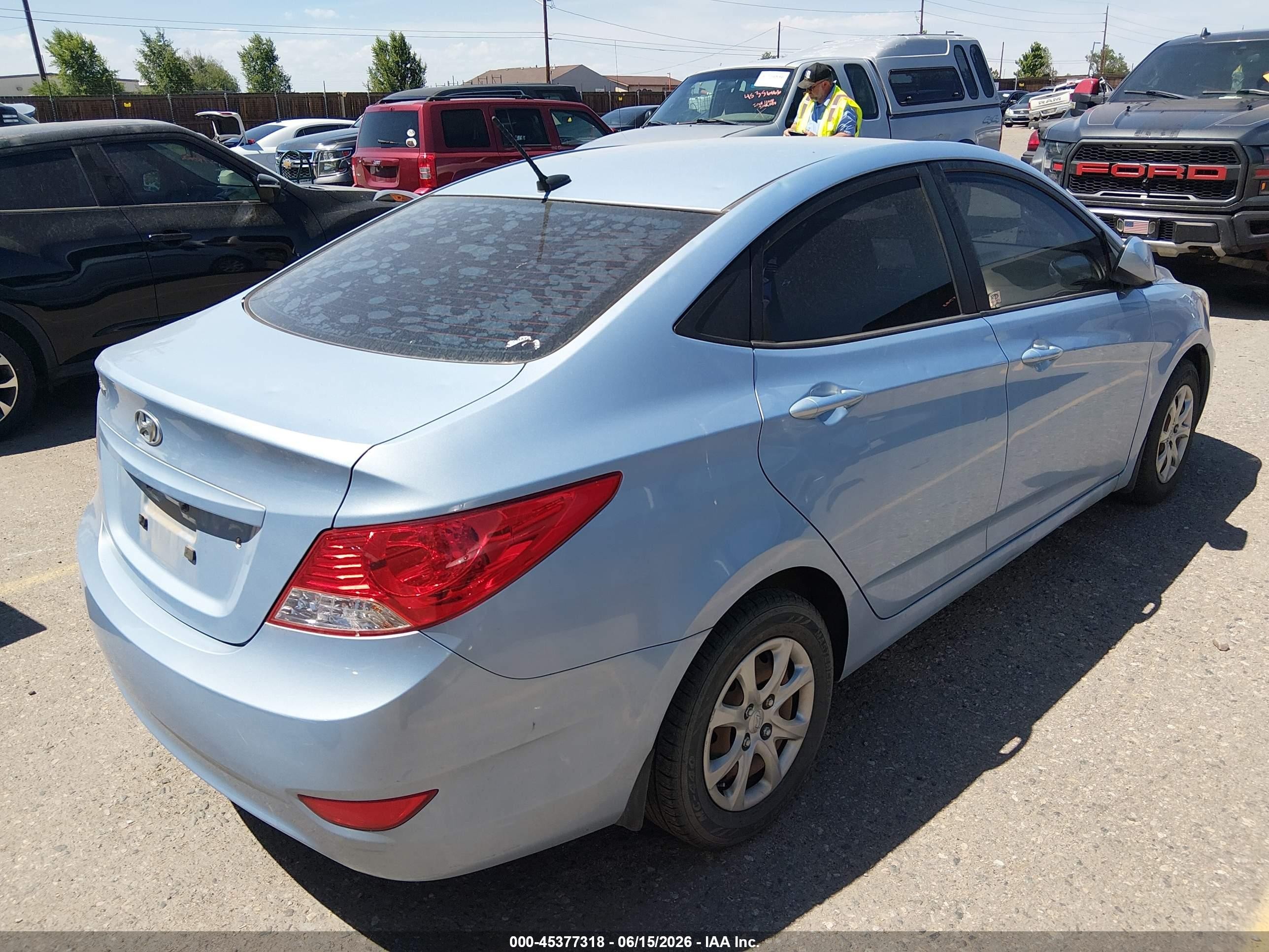 2012 Hyundai Accent Gls Light Blue vin: KMHCT4AE6CU200735