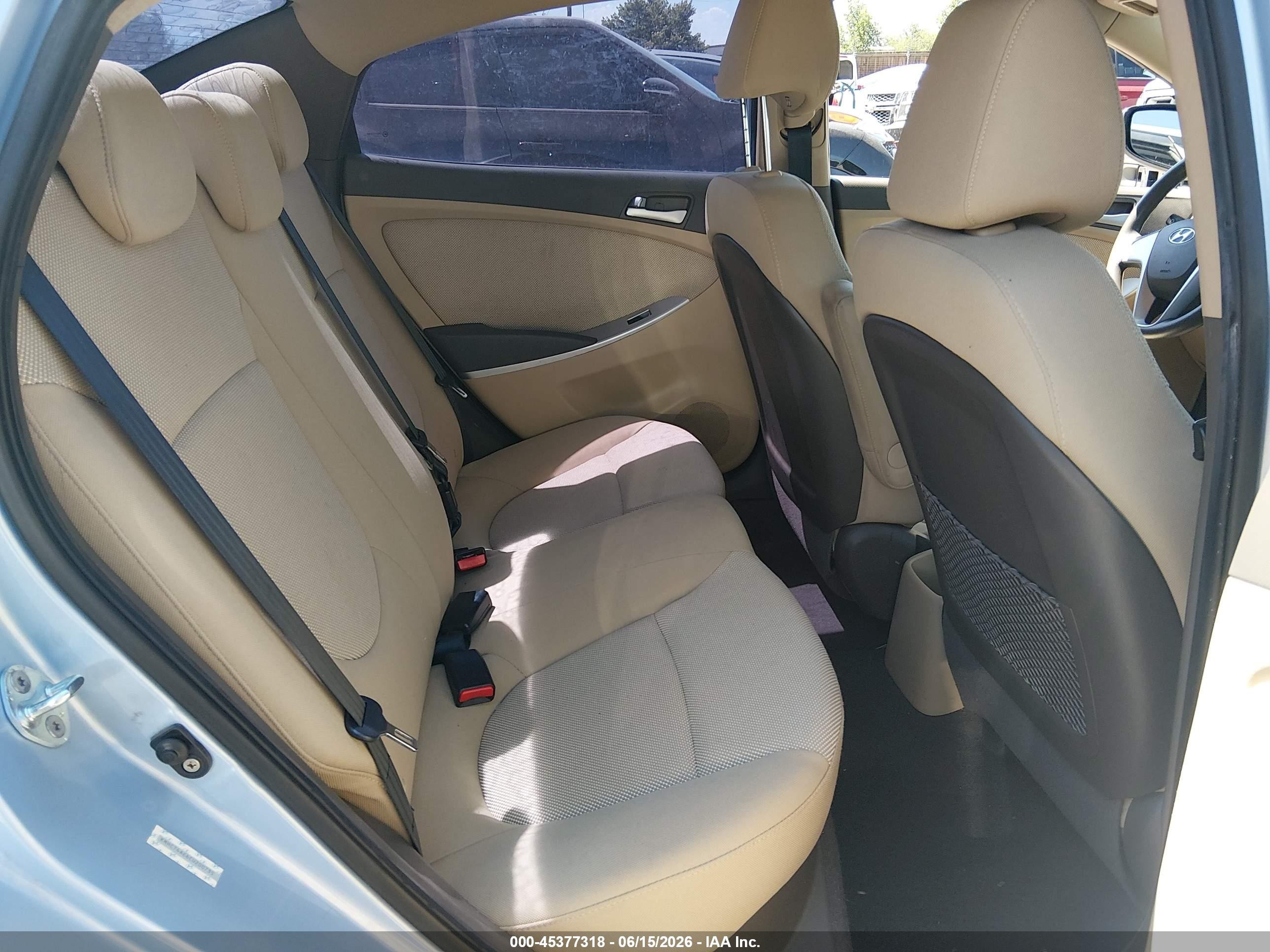 2012 Hyundai Accent Gls Light Blue vin: KMHCT4AE6CU200735