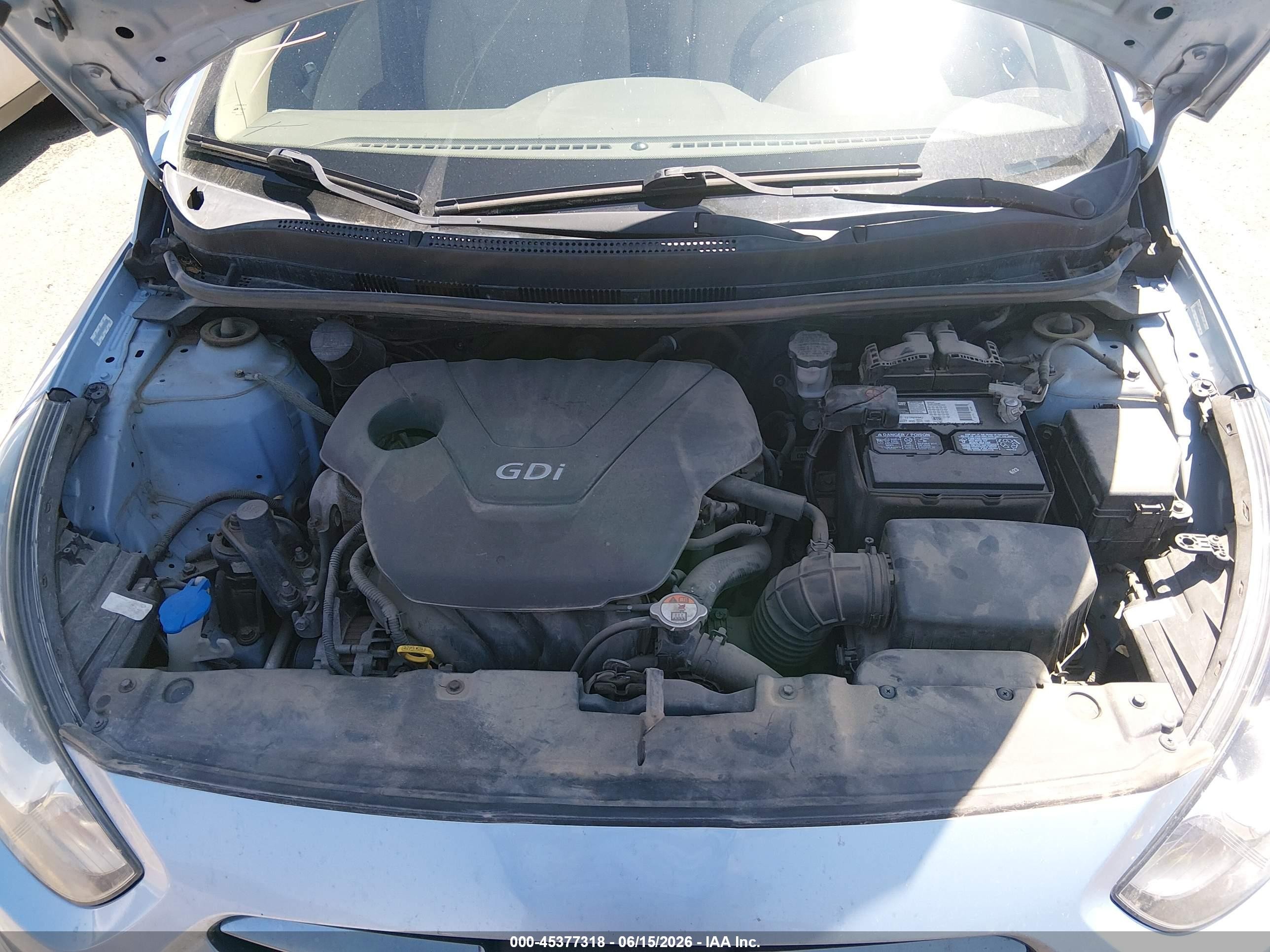 2012 Hyundai Accent Gls Light Blue vin: KMHCT4AE6CU200735