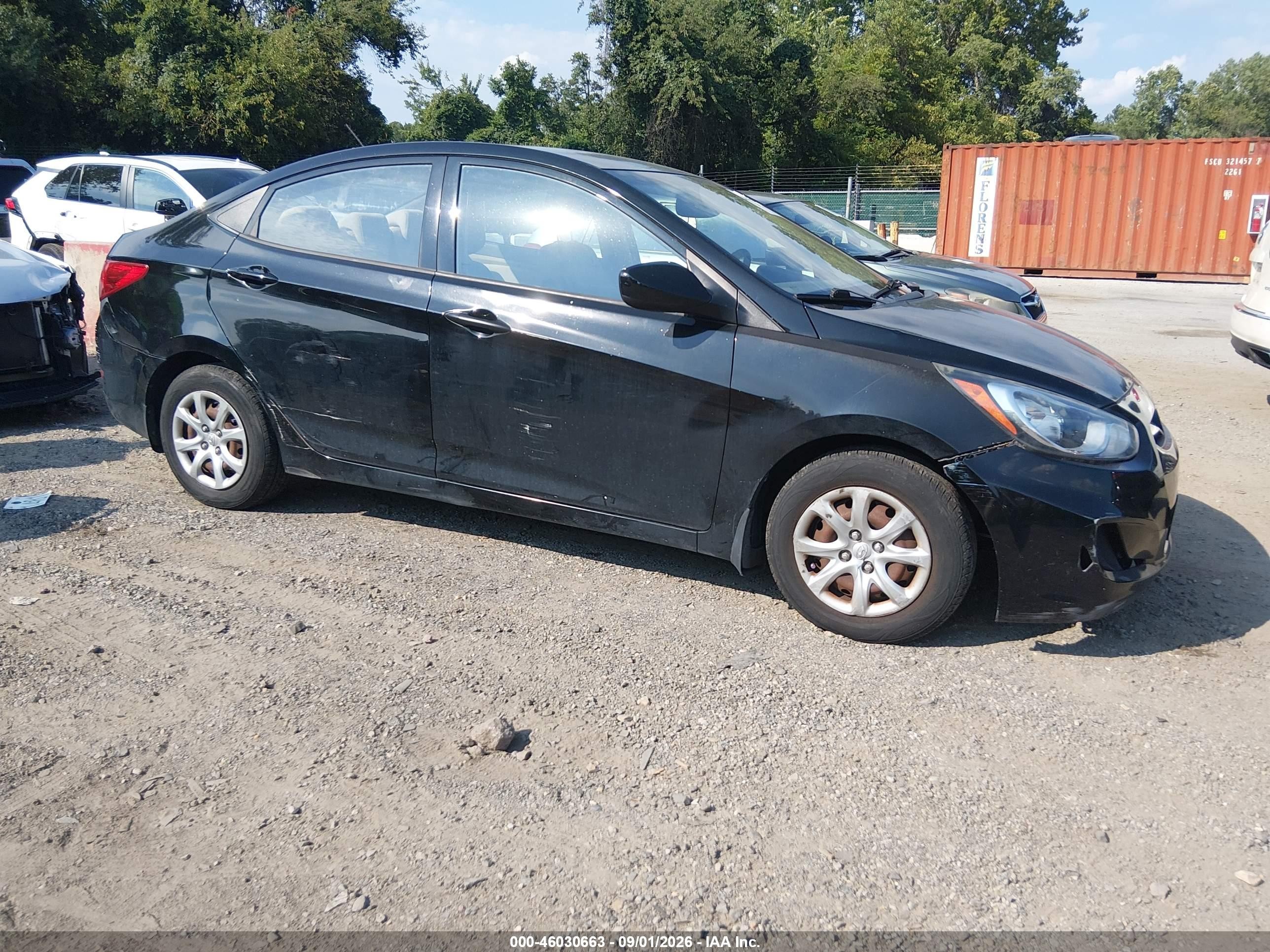 2012 Hyundai Accent Gls Черный vin: KMHCT4AE6CU204896