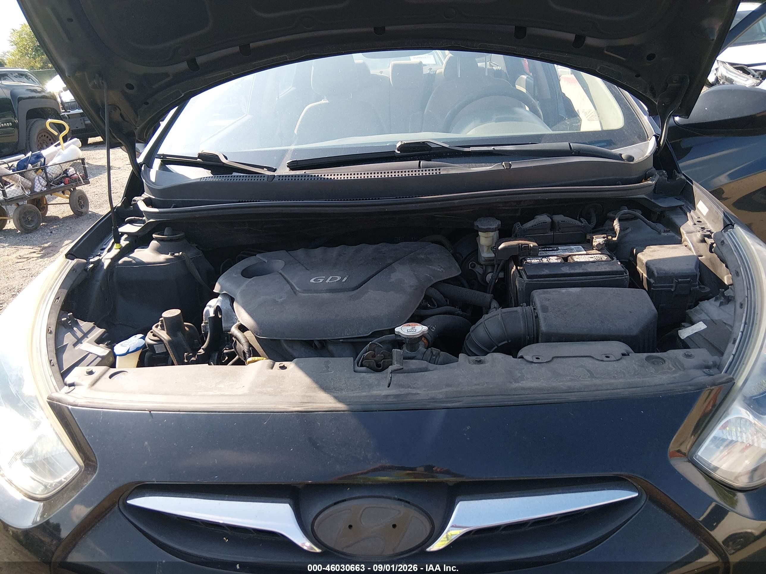 2012 Hyundai Accent Gls Черный vin: KMHCT4AE6CU204896