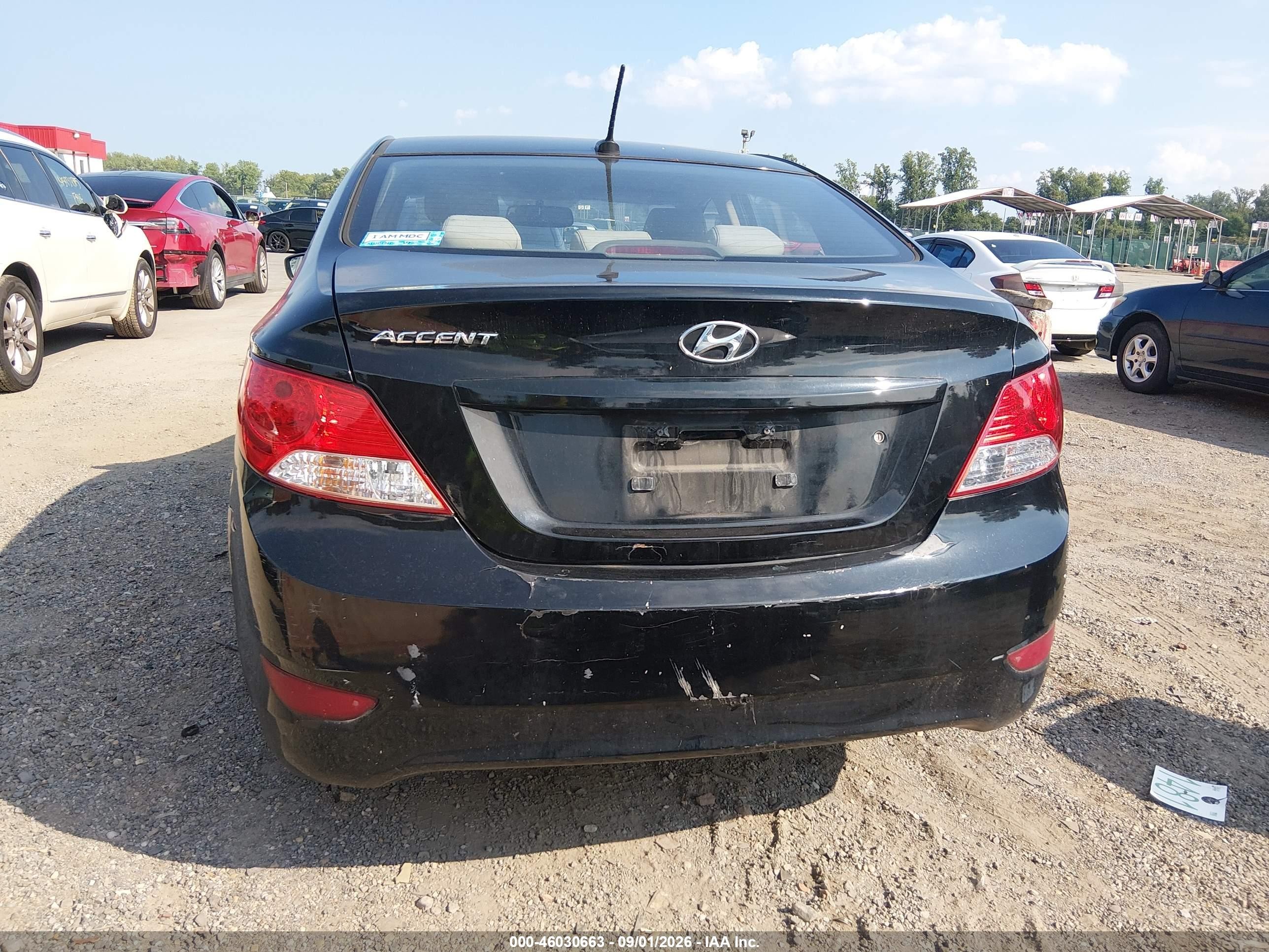 2012 Hyundai Accent Gls Черный vin: KMHCT4AE6CU204896