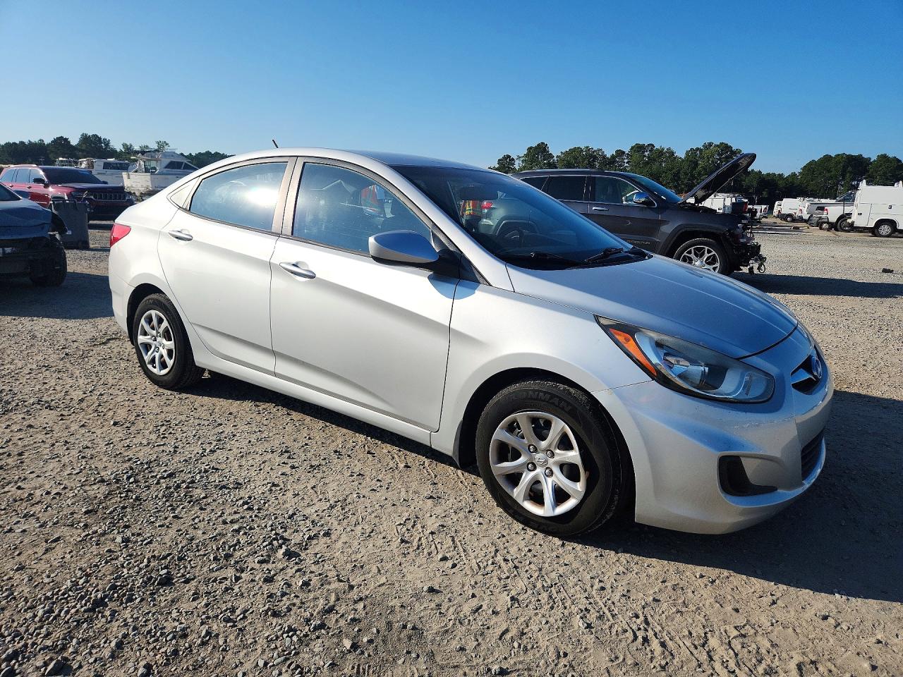 2012 Hyundai Accent Gls Silver vin: KMHCT4AE6CU206616