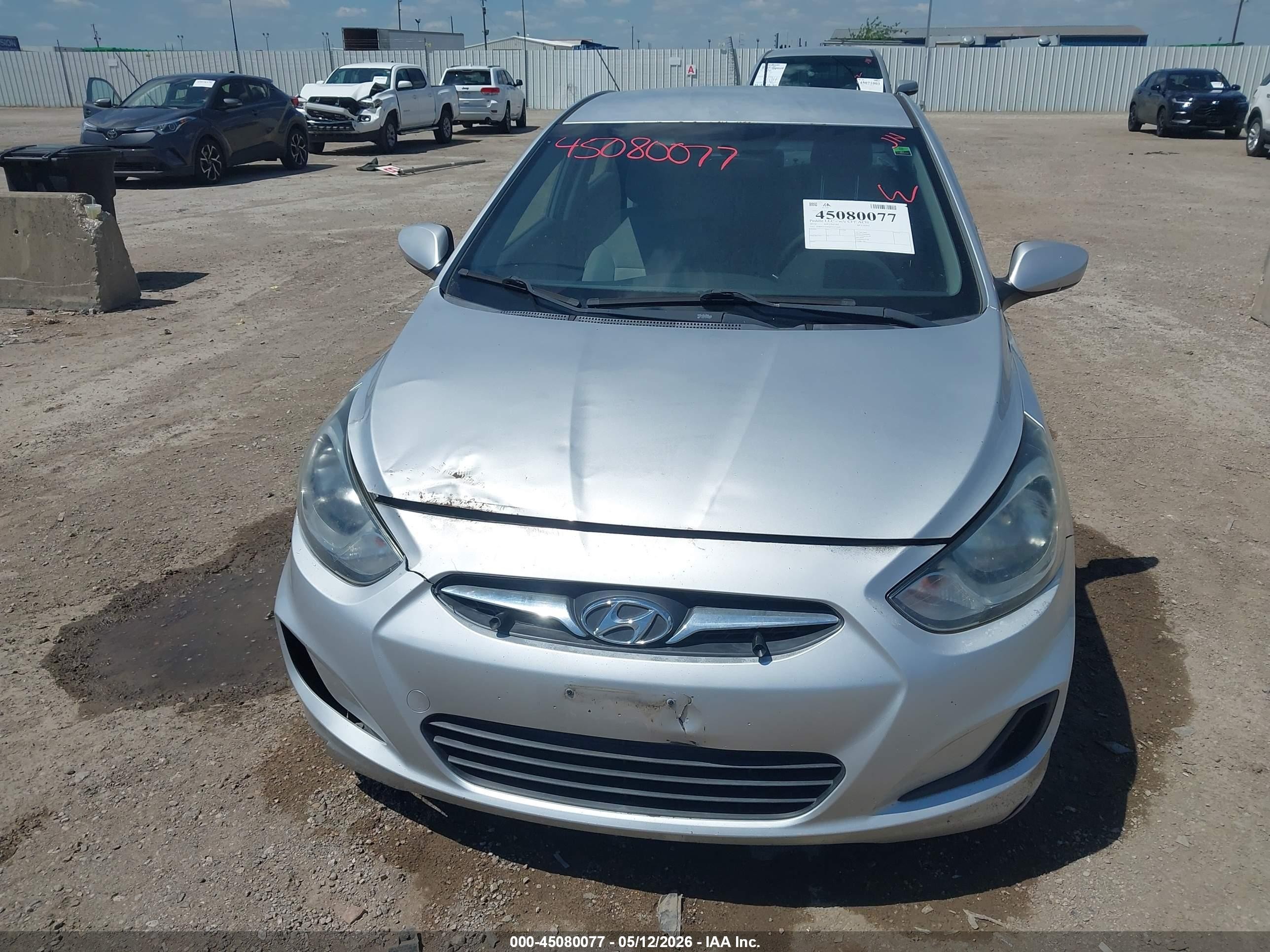 2012 Hyundai Accent Gls Silver vin: KMHCT4AE6CU212240