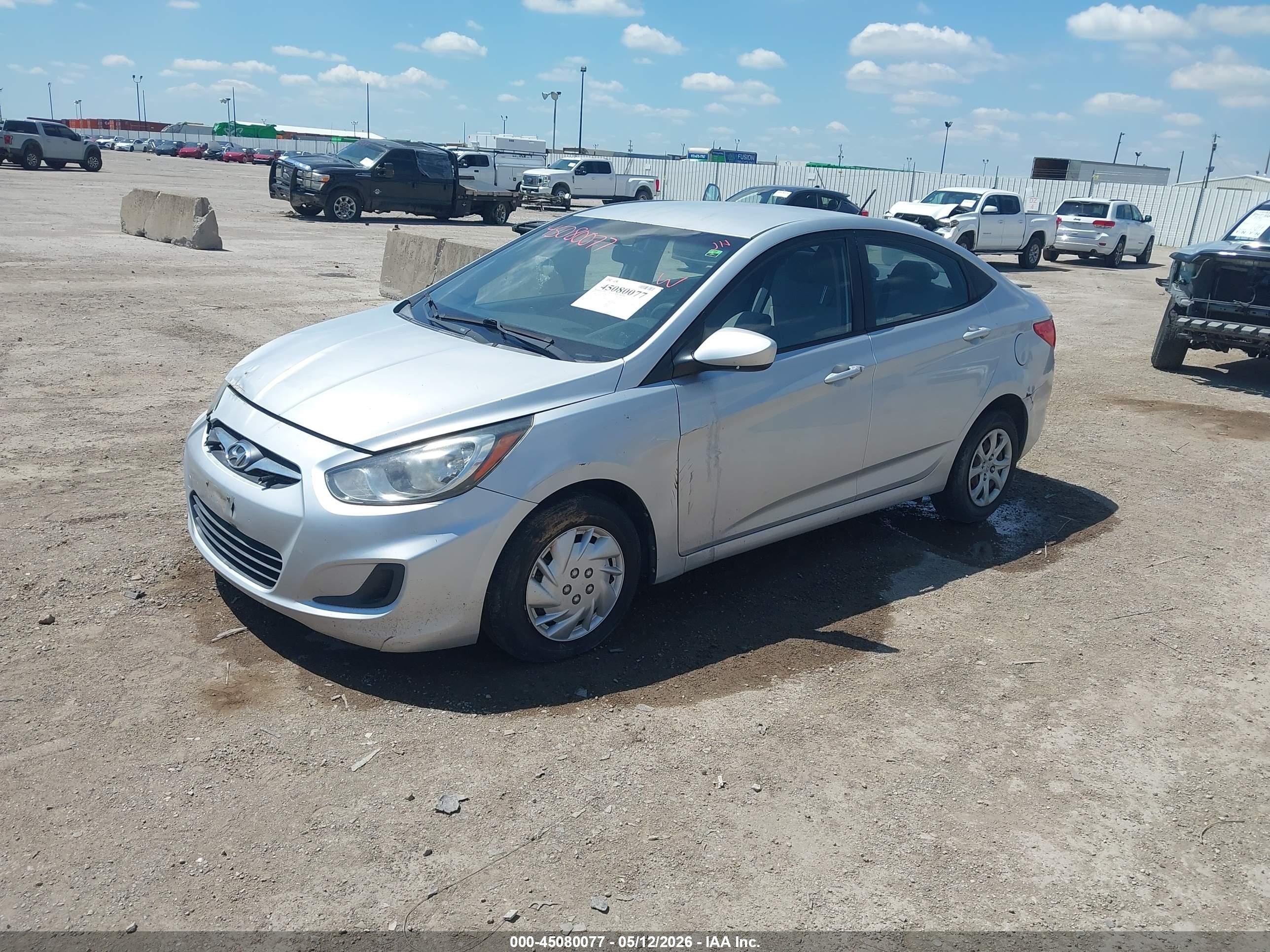 2012 Hyundai Accent Gls Silver vin: KMHCT4AE6CU212240