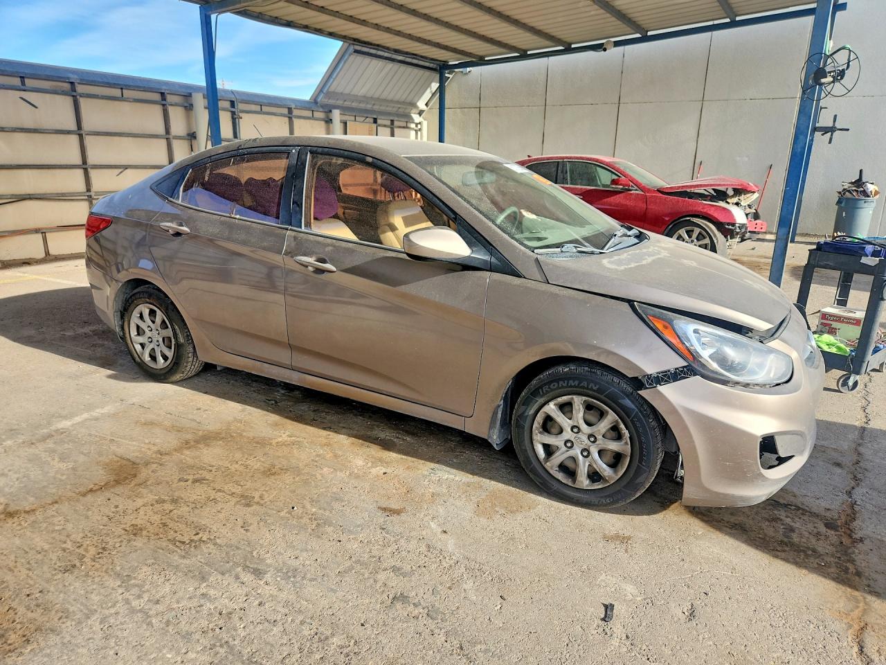 2012 Hyundai Accent Gls Желто-коричневый vin: KMHCT4AE6CU250437