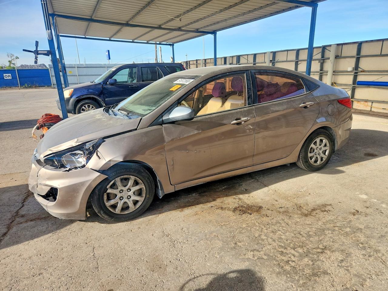 2012 Hyundai Accent Gls Желто-коричневый vin: KMHCT4AE6CU250437